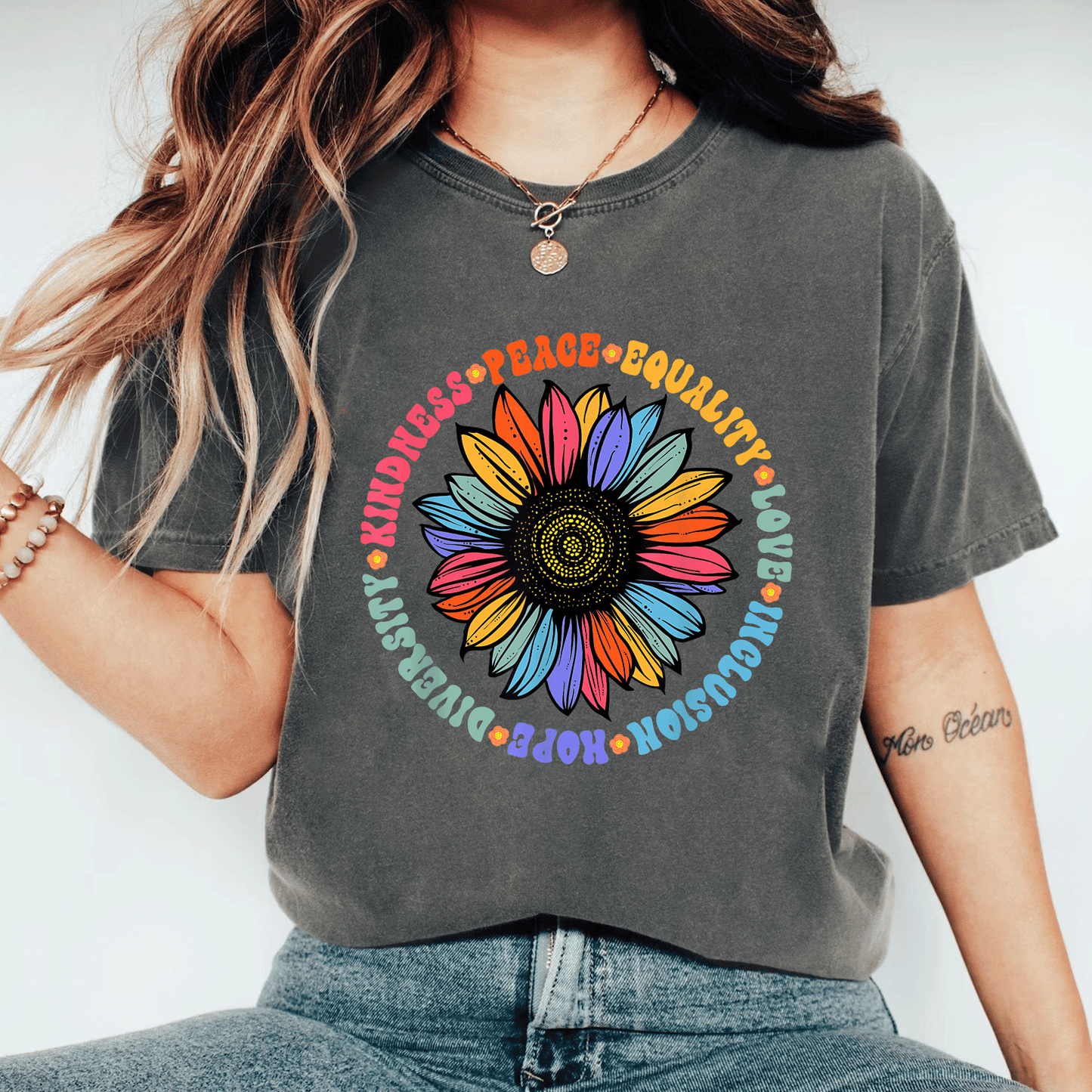 Kindness Love Equality Diverse Human Rights T-Shirt – Spread Peace, Hope, and Unity with Vibrant Graphic Design - 11
