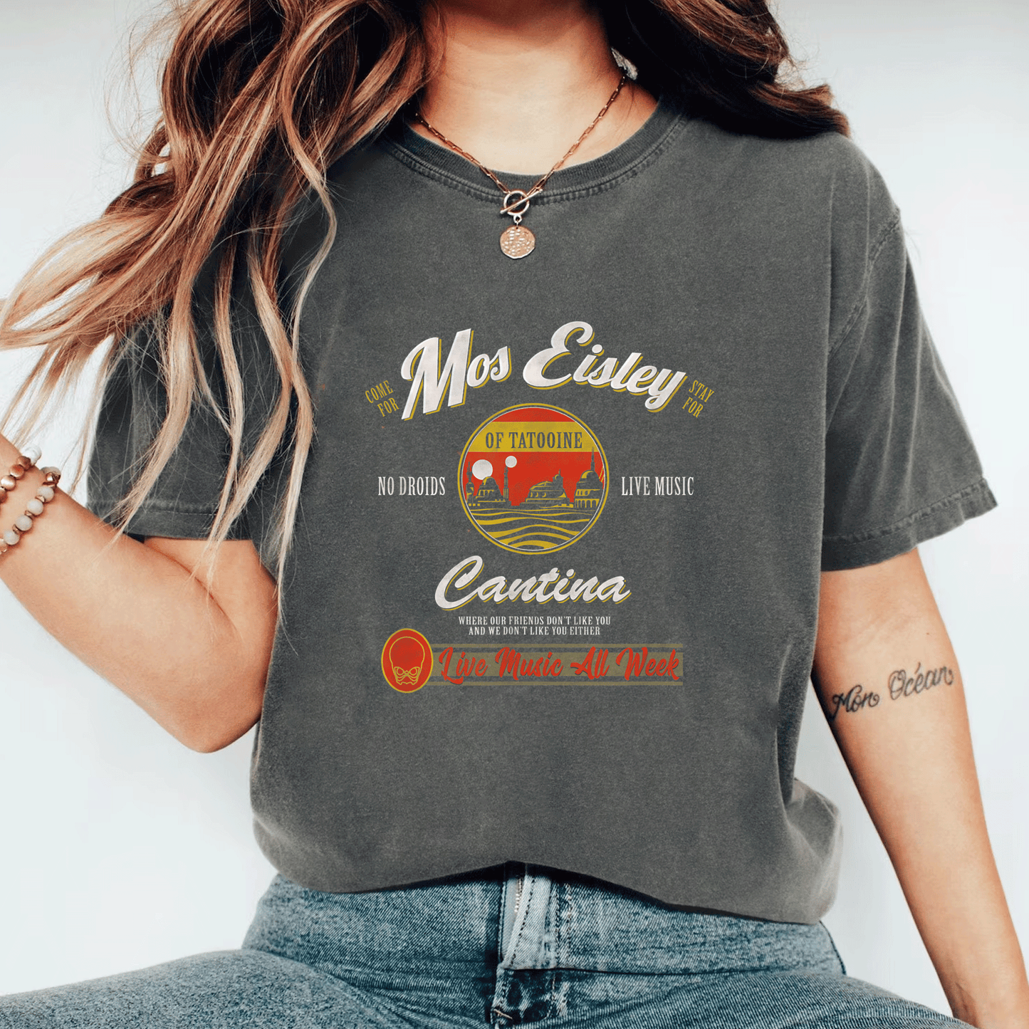 Star Wars Mos Eisley Cantina Live Music All Week T-Shirt Fun Design for Fans of the Classic Space Adventure Series - 11