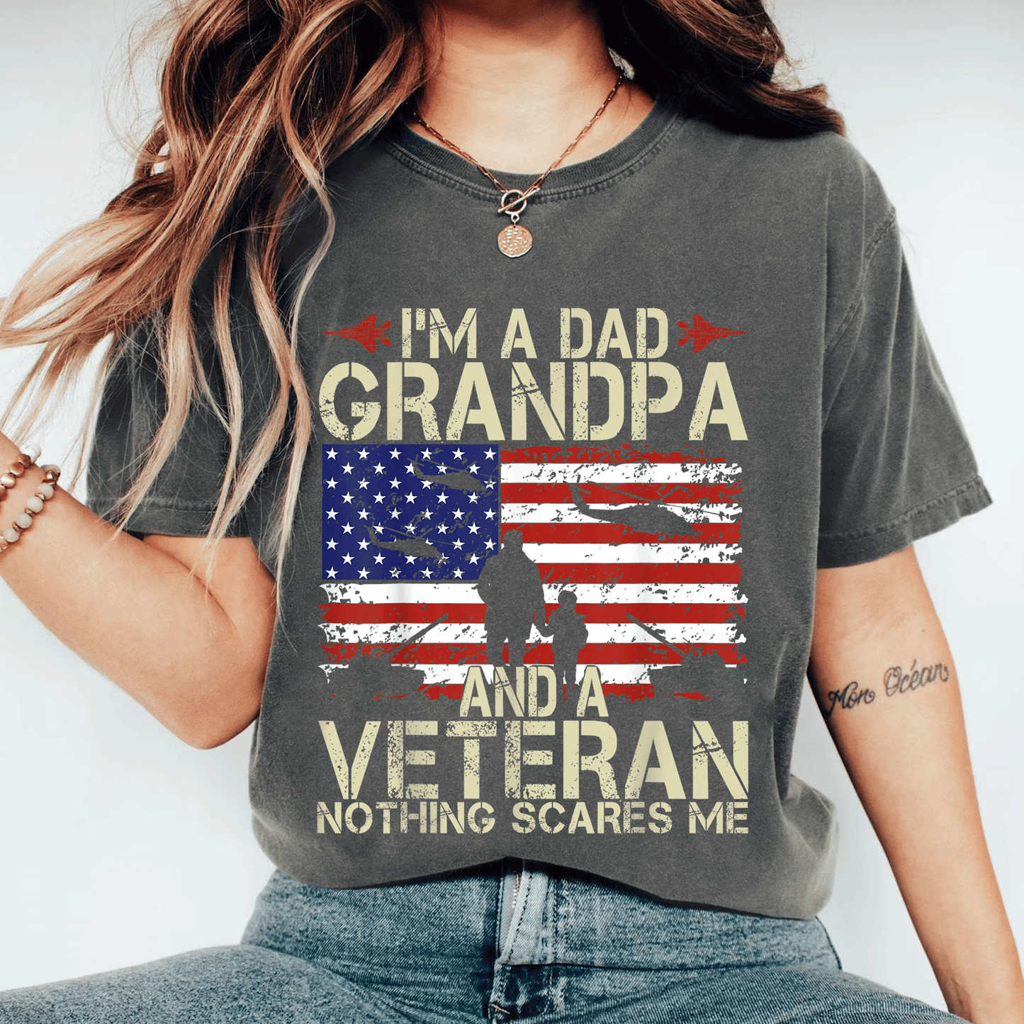Celebrate Dad, Grandpa, and Veteran Pride with Our Fun Fathers Day T-Shirt - Perfect Gift for Proud Papas! - 11