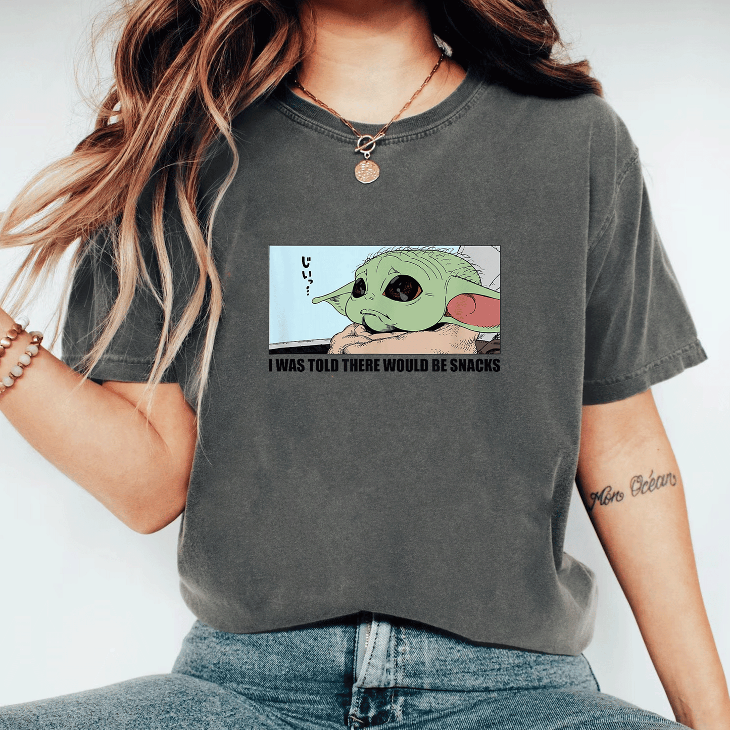 Cute Grogu Wants Snacks T-Shirt from Amazon Essentials The Mandalorian – Adorable Graphic Tee for Star Wars Fans and Collectors - 11