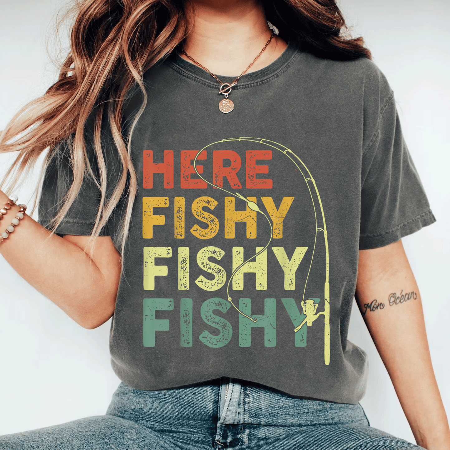 Funny Here-Fishy Shirt for Fishing Enthusiasts, Bass Fish Design T-Shirt for Dads, Kids, Boys, and Men - Great Gift Idea! - 11