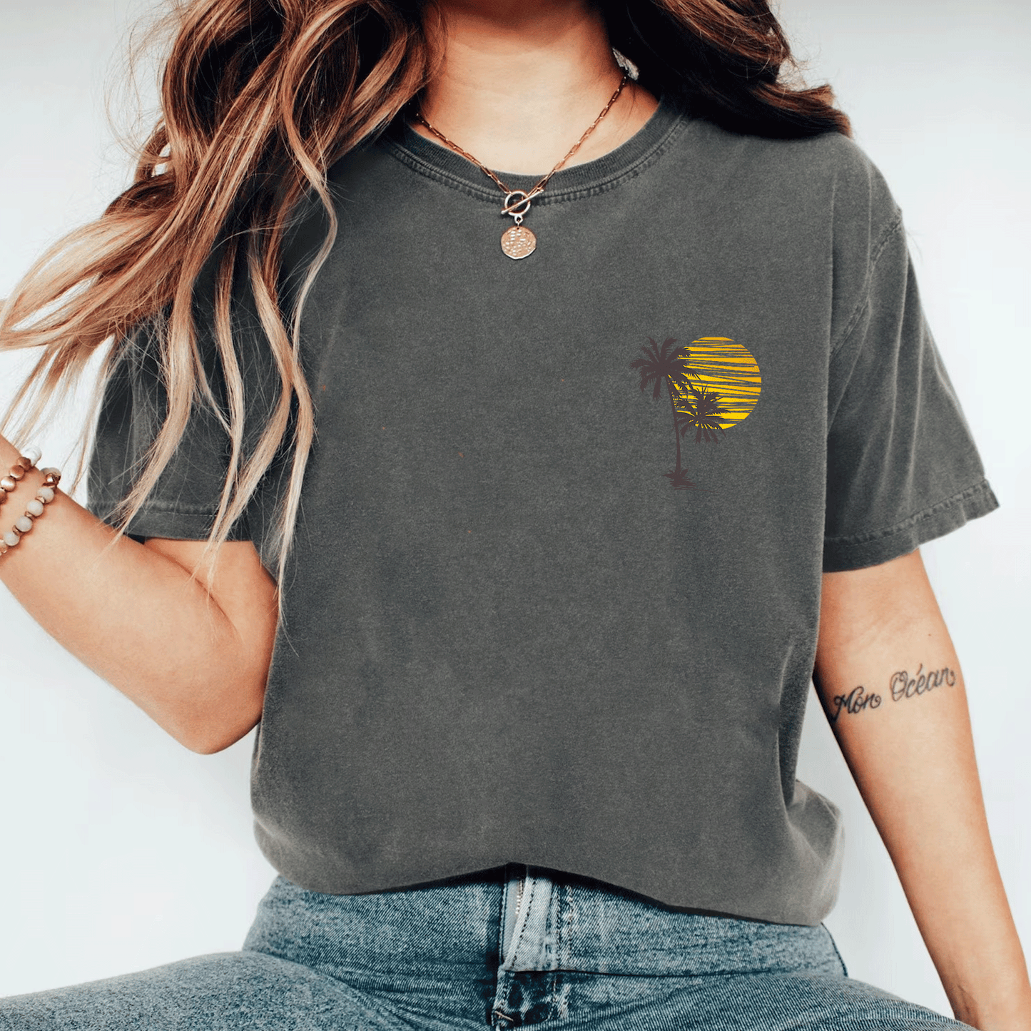 Cool Summer Vacation T-Shirt for Men and Women Featuring Sunset Beach and Palm Trees Perfect for Relaxing Days - 11