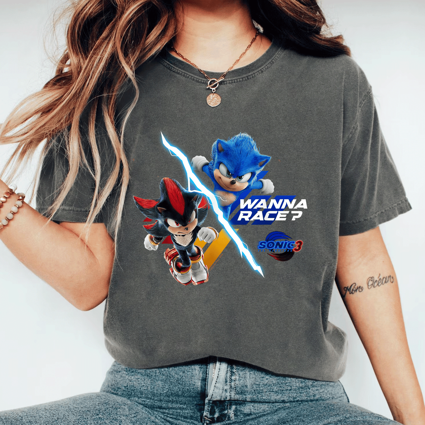 Sonic the Hedgehog 3 Wanna Race T-Shirt for Gamers – Fun & Stylish Graphic Tee Featuring Iconic Racing Design - 11