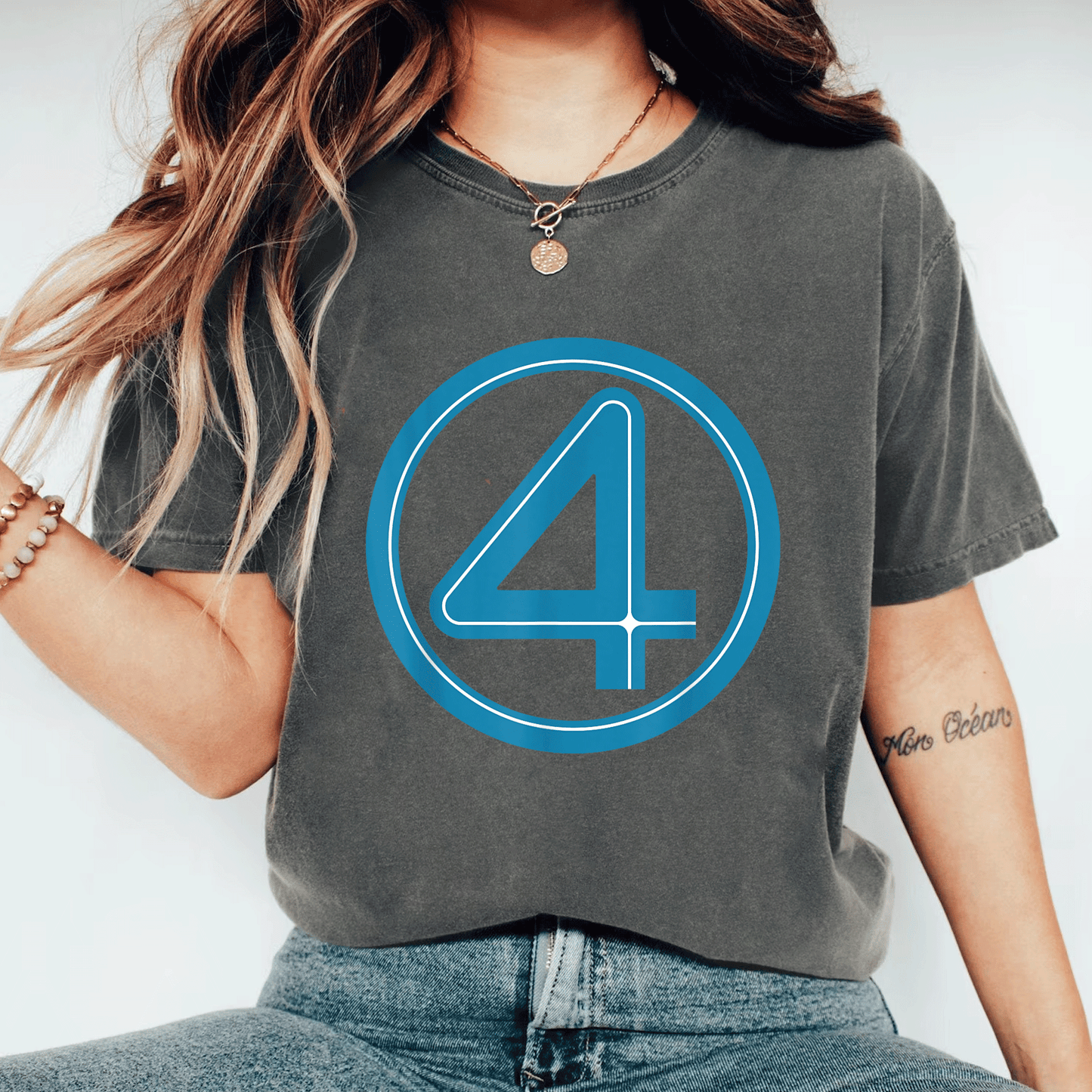 Marvel Studios The Fantastic Four First Steps Iconic Costume T-Shirt - Perfect for Fans and Superhero Enthusiasts! - 11