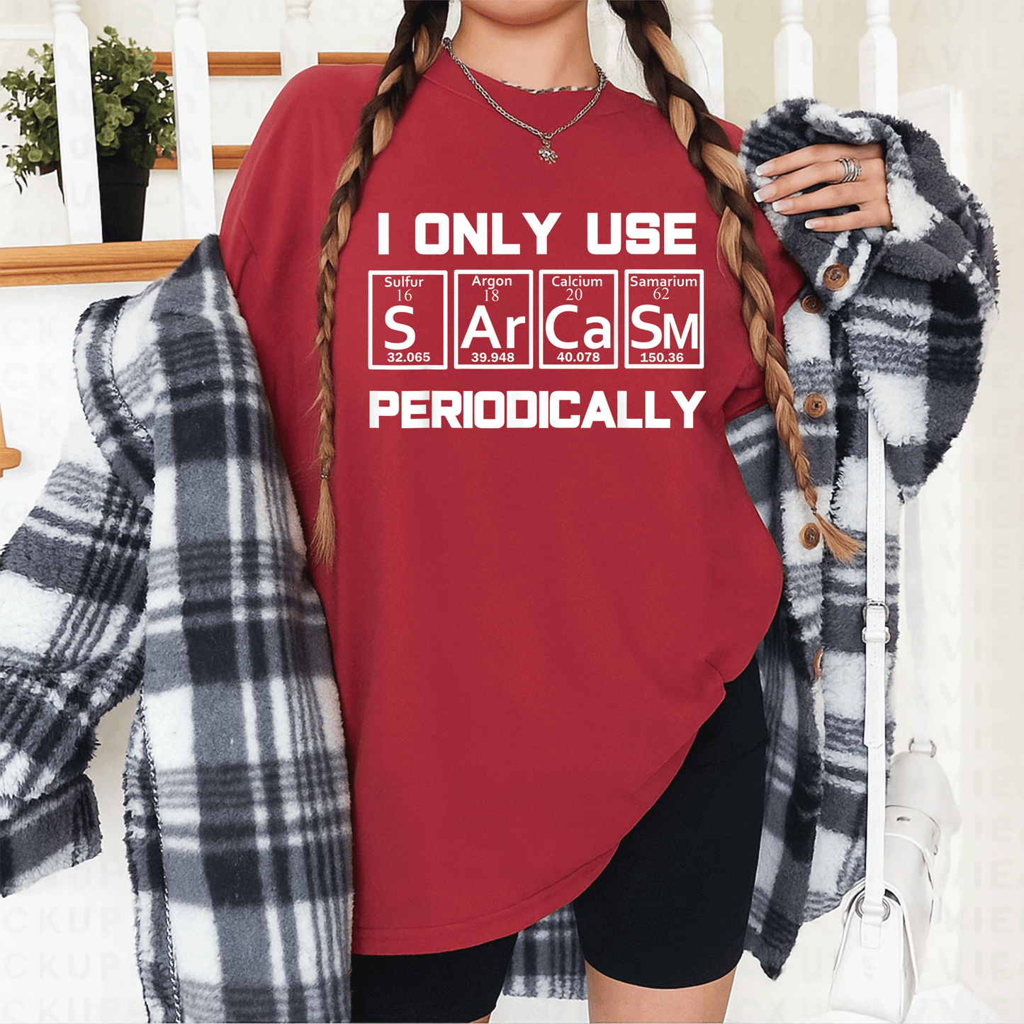 Sarcasm Periodic Table Element Shirt – Quirky Science Joke Gift for Nerds and Science Lovers, Perfect for Any Occasion - 12