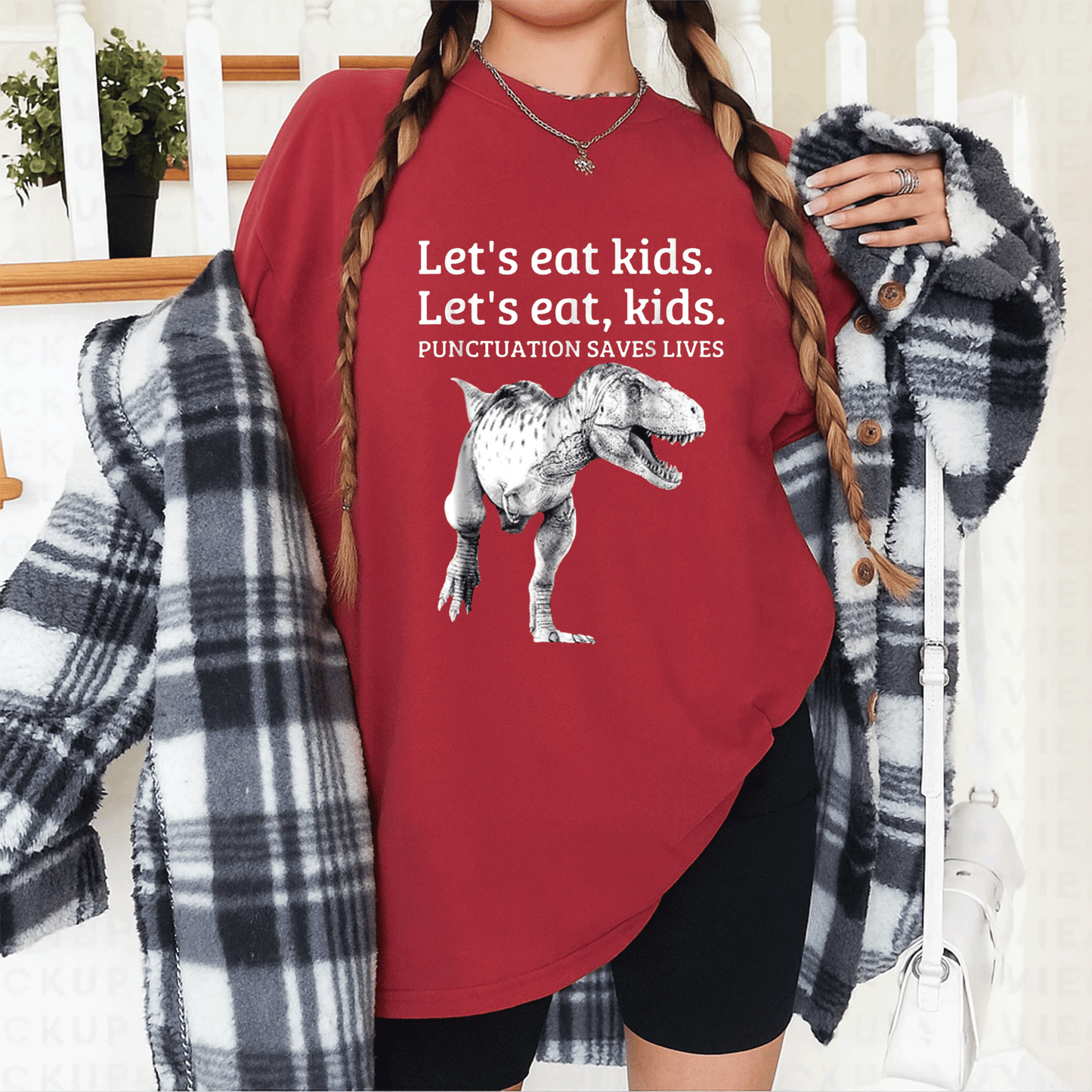 Funny Let's Eat Kids Grammar T-Shirt - Punctuation Saves Lives Design for Grammar Lovers and Teachers - 12