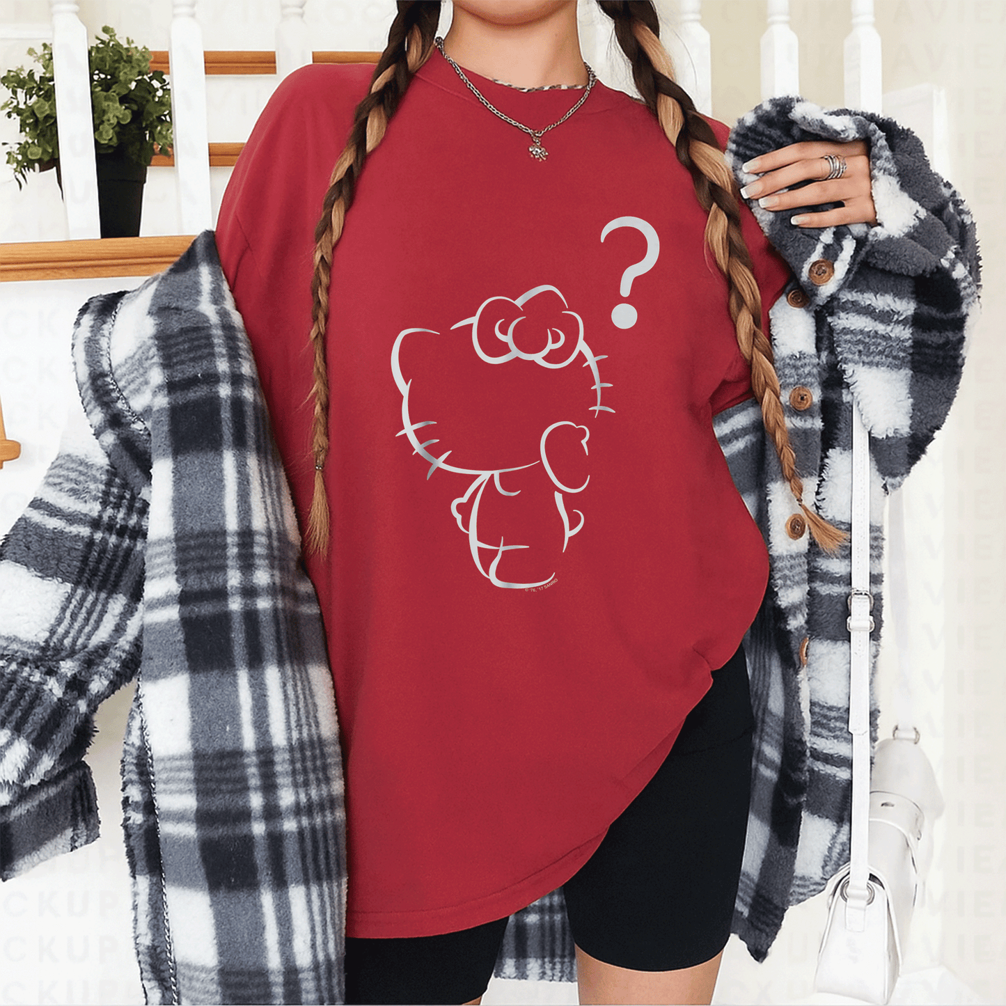 Cute Hello Kitty Question Mark Tee Shirt for Fans, Adorable Graphic Tee Perfect for Casual Wear and Gifts for All Ages - 12