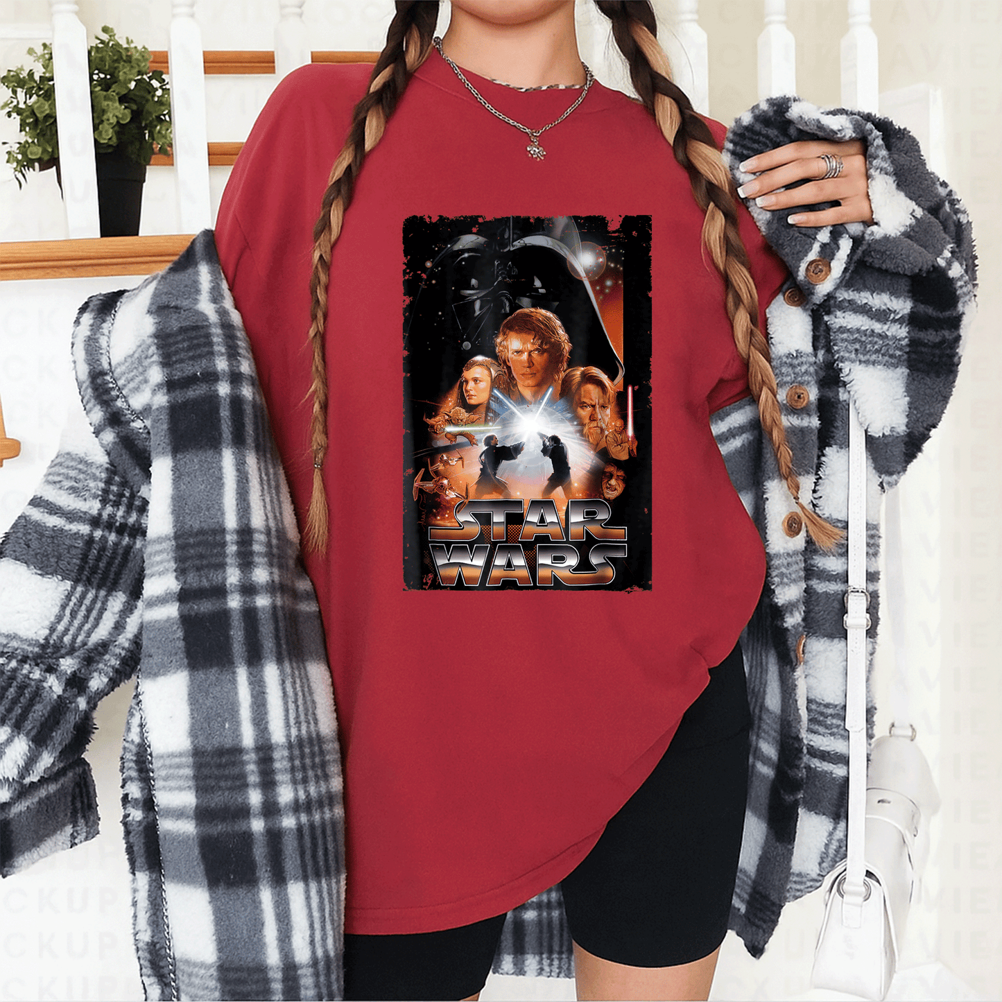 Star Wars Revenge of the Sith Graphic T-Shirt Featuring Iconic Movie Poster Design for Fans and Collectors - 12