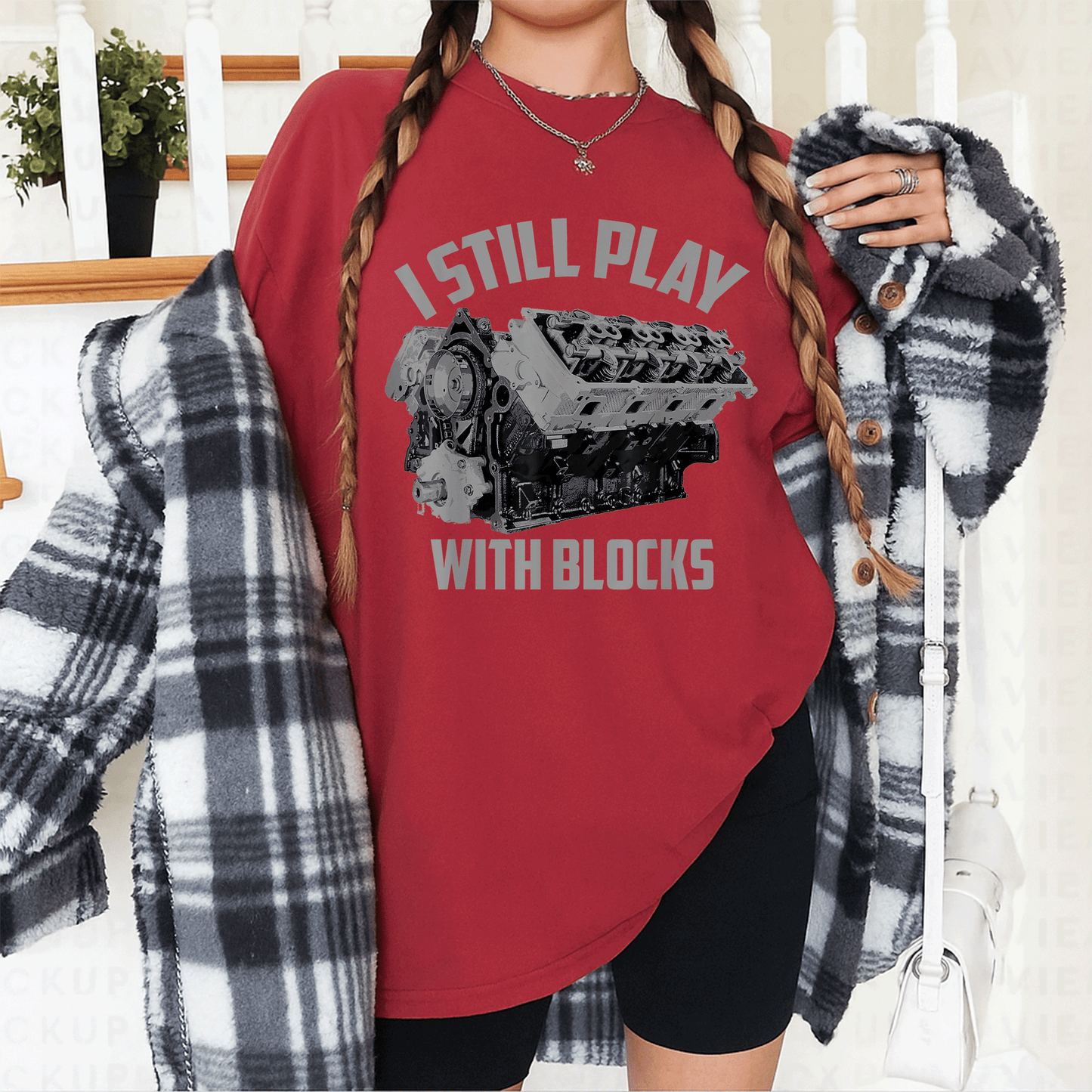 I Still Play With Blocks Racing Shirt | Fun Maintenance Man Gift T-Shirt for Proud Builders and Racing Enthusiasts - 12