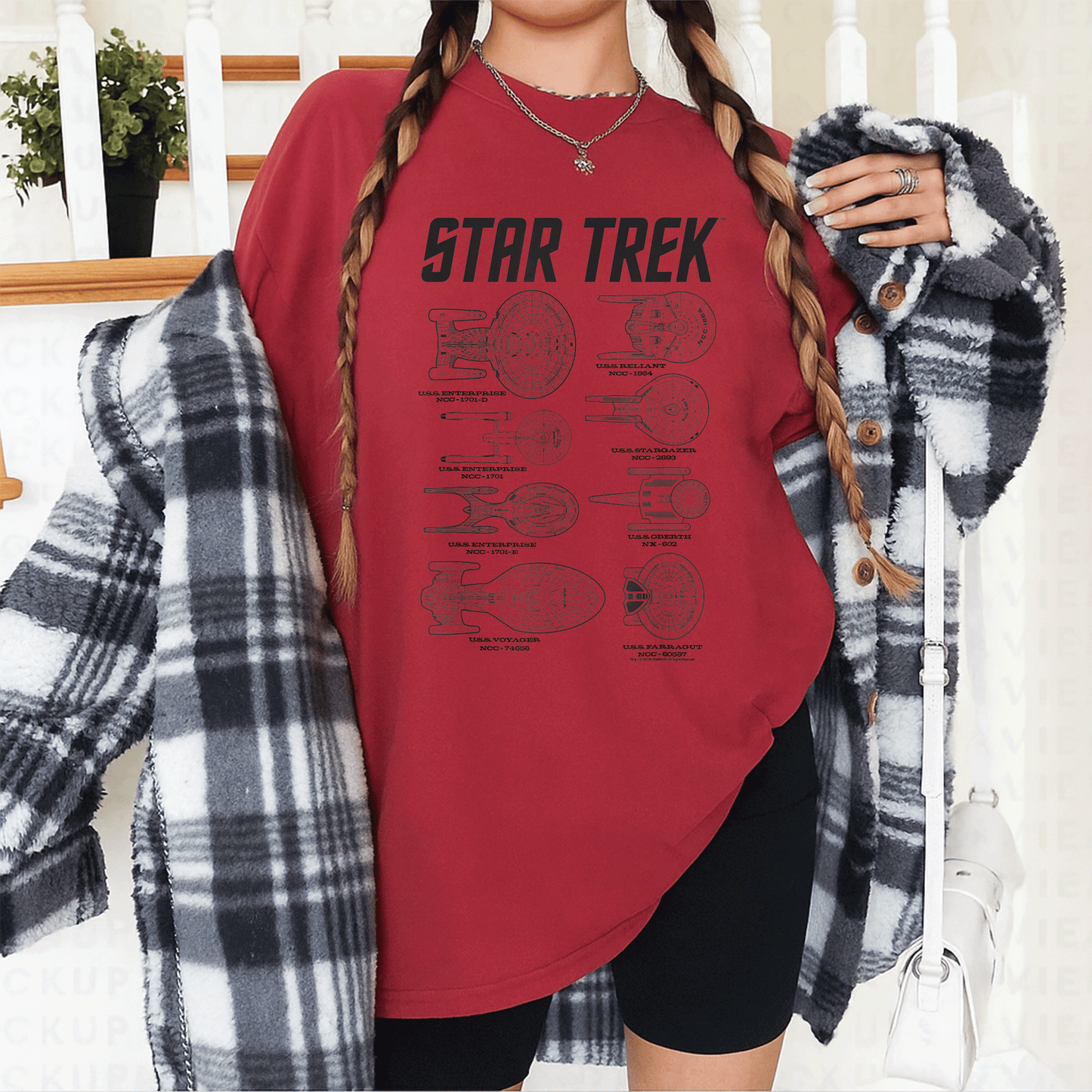 Stylish Star Trek Next Generation Ships Graphic T-Shirt for Fans - Perfect for Sci-Fi Lovers and Trekkies - 12
