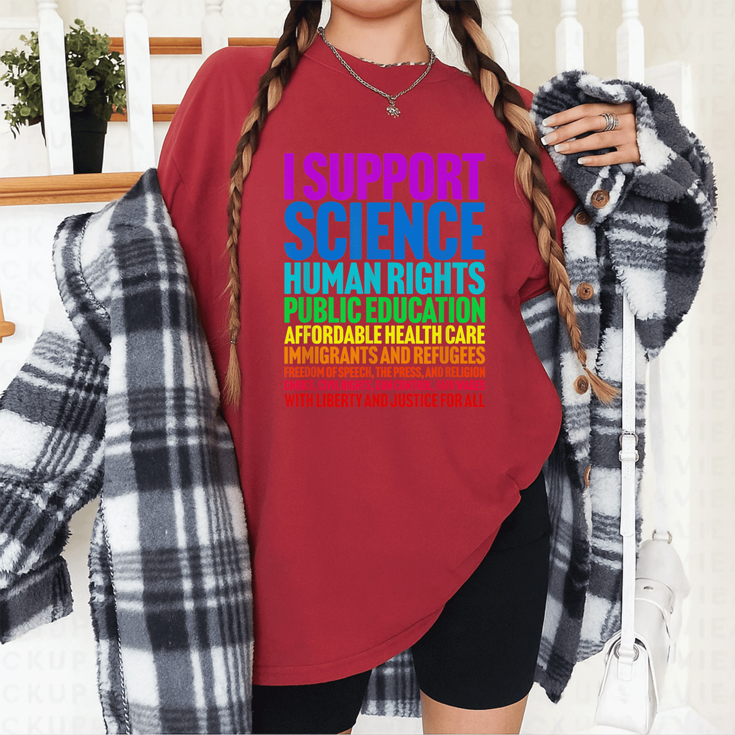 Shop the I Support Progressive Liberal Democratic Causes T-Shirt with Vibrant Design Perfect for Activists and Allies - 12