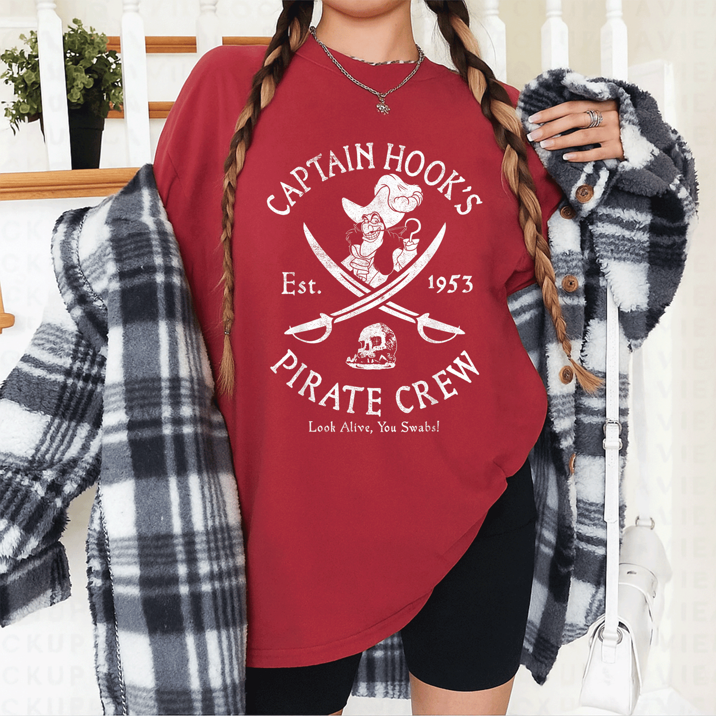Disney Villains Captain Hook Pirate Crew Established 1953 Logo T-Shirt for Fans of Classic Animation and Adventure - 12