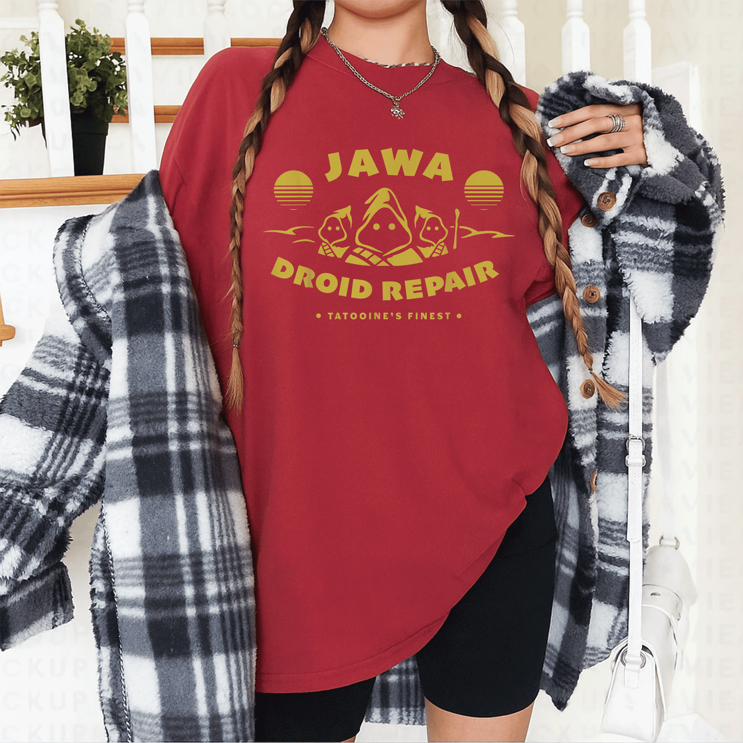 Star Wars Jawa Droid Repair T-Shirt - Tatooine's Finest Design for Fans of the Iconic Sci-Fi Universe and Droid Culture - 12