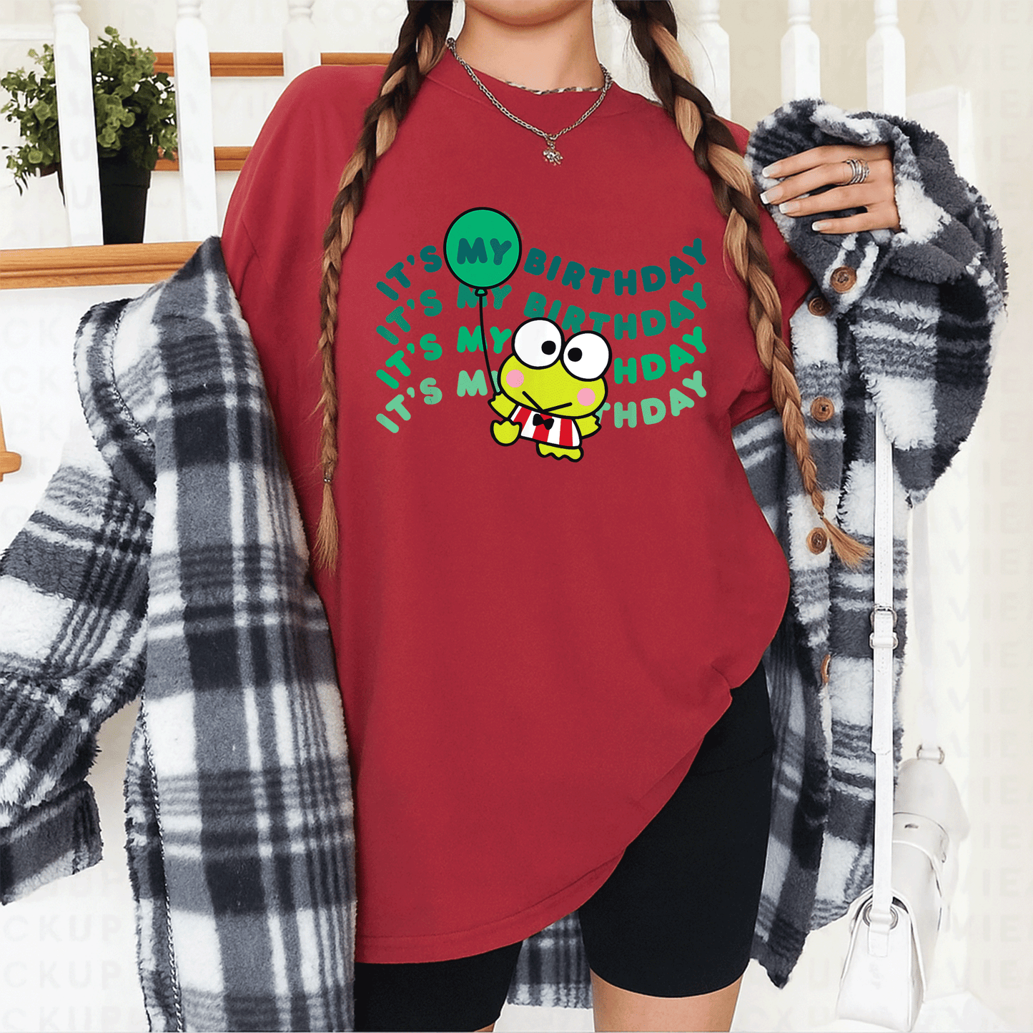 Cute Keroppi It's My Birthday T-Shirt for Kids | Fun Green Frog Design Perfect for Birthday Celebrations and Parties - 12