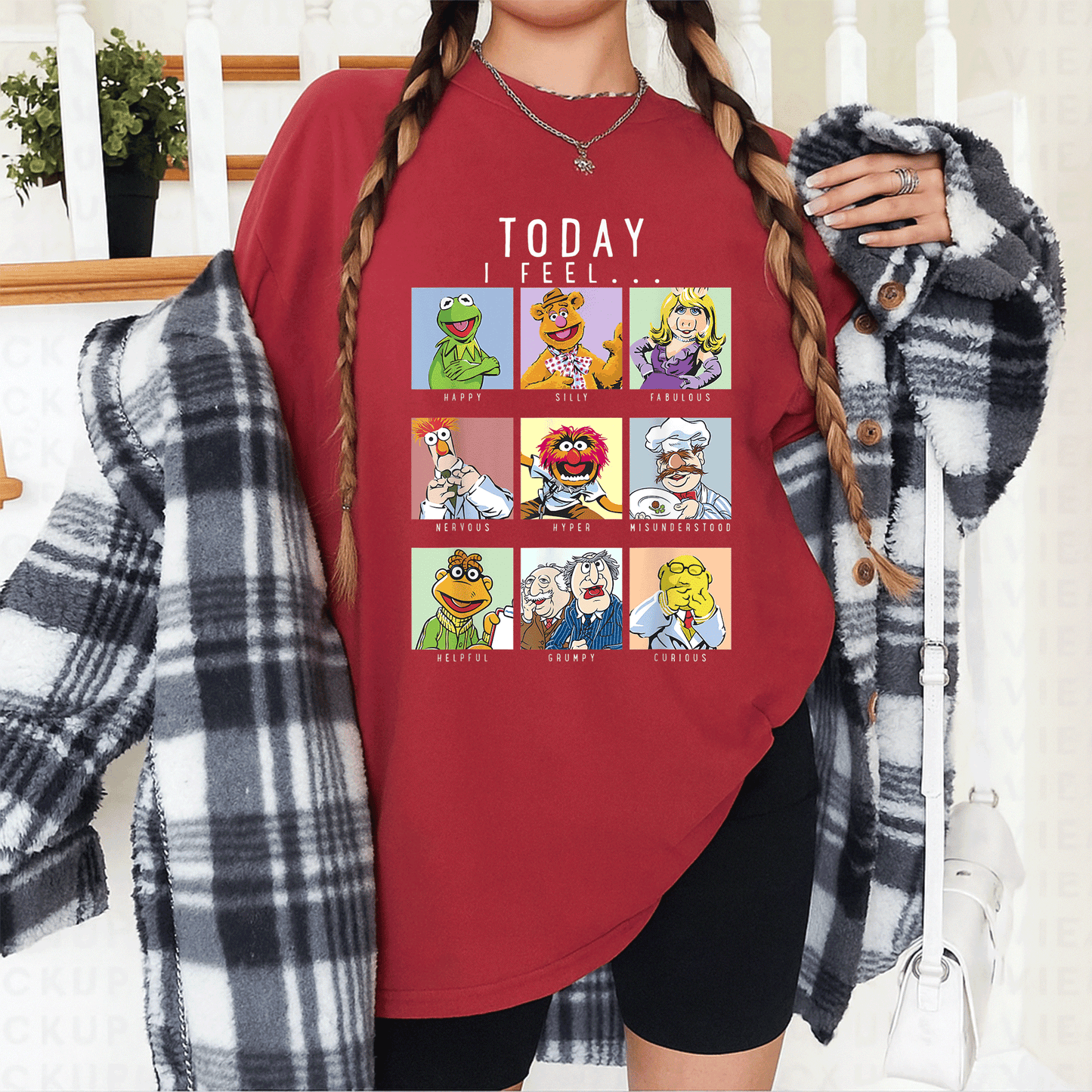 Disney The Muppets Today I Fell Box Up T-Shirt for Fun Lovers, Featuring Iconic Characters in Vibrant Graphic Design - 12