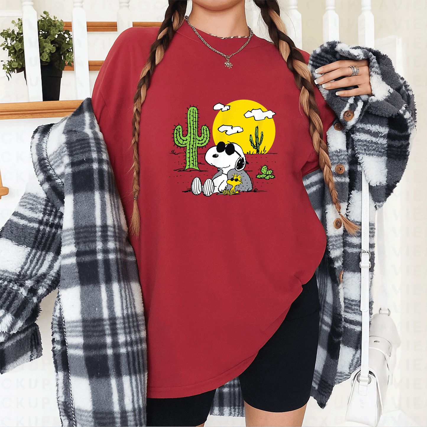 Snoopy and Woodstock Summer Adventure T-Shirt - Fun Peanuts Desert Graphic Tee for Fans of Classic Comics and Iconic Characters - 12