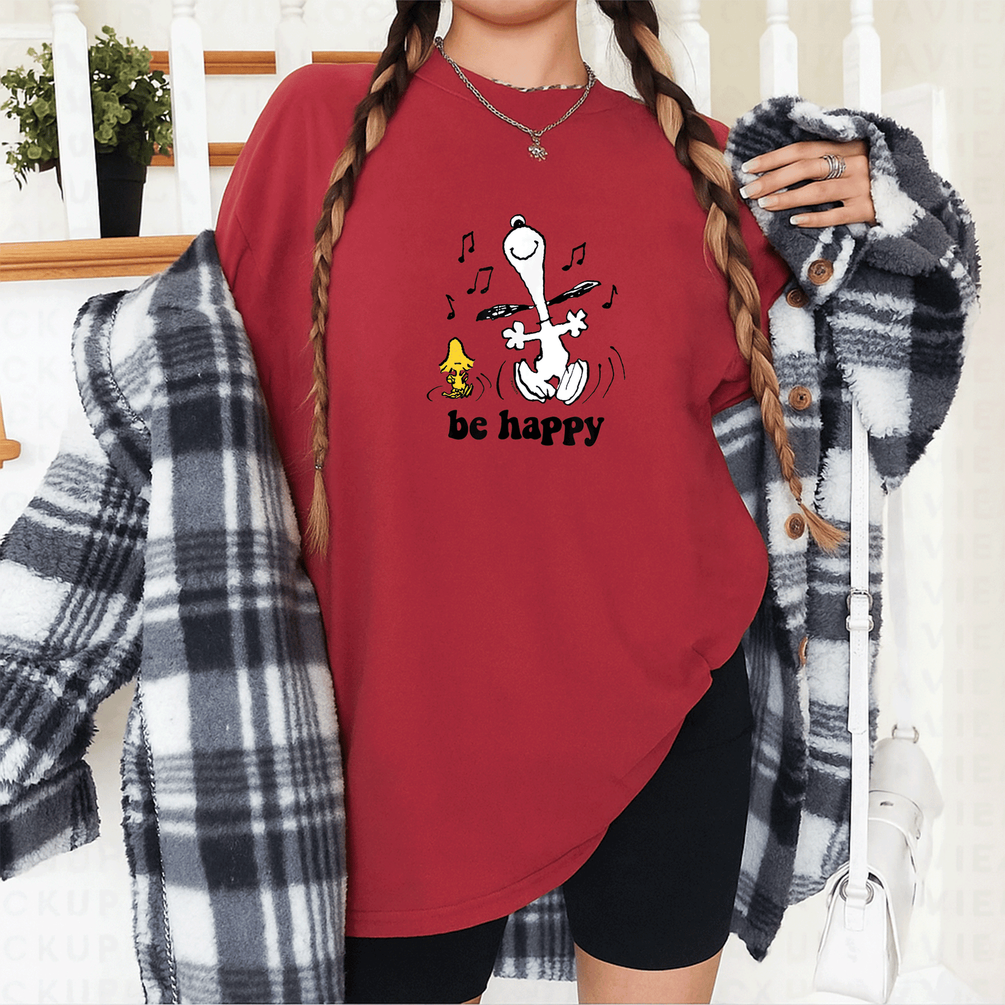 Peanuts Be Happy Dance T-Shirt Featuring Snoopy and Woodstock – Fun and Colorful Graphic Tee for Fans of All Ages - 12