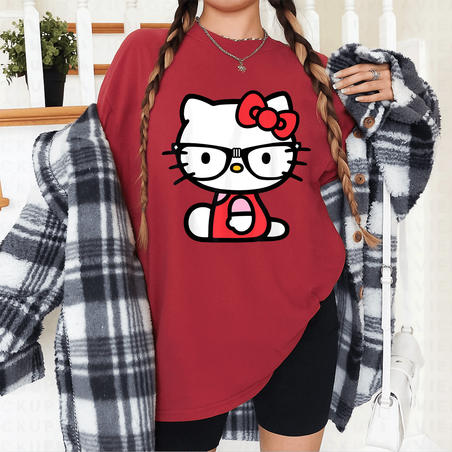 Cute Hello Kitty Nerd Glasses T-Shirt for Stylish Fans - Adorable Graphic Tee Perfect for Everyday Wear and Gift Ideas - 12