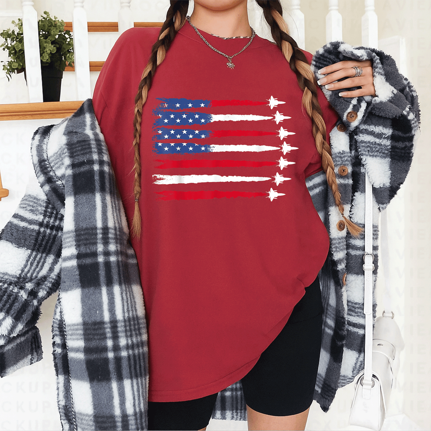 Patriotic USA Flag Fighter Jets 4th of July T-Shirt for Men and Women - Celebrate Independence Day in Style! - 12