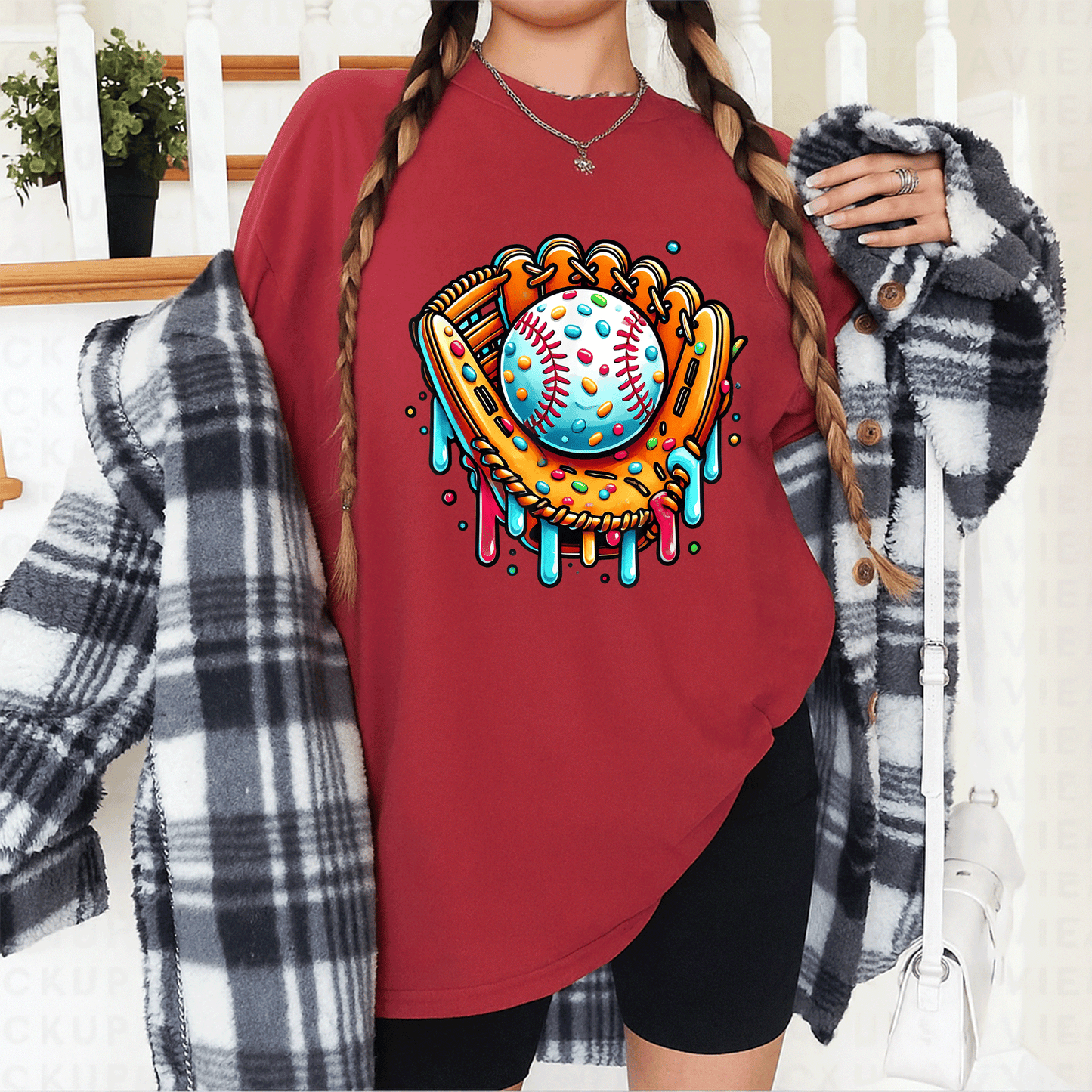 Cool Ice Cream Drip Baseball Graphic T-Shirt for Boys | Fun and Unique Design Perfect for Summer Play and Sports Activities - 12