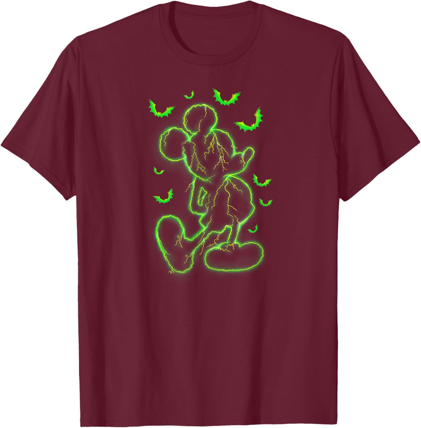 Mickey Mouse Green Lighting Halloween T-Shirt for Kids and Adults - 4
