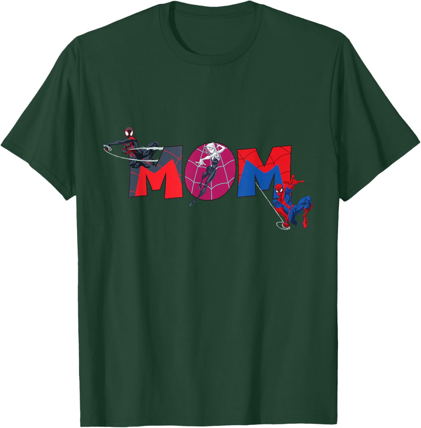 Marvel Spider-Man Trio Mom T-Shirt for Mother's Day Family Trip - 3