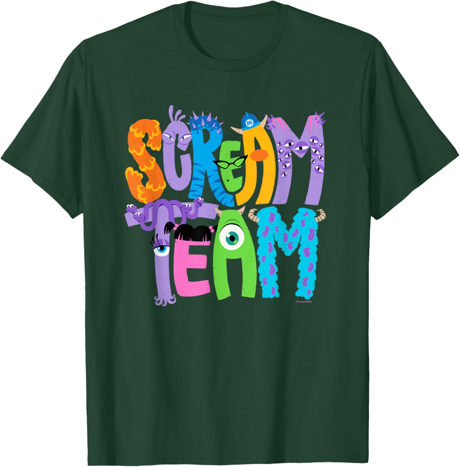 Monsters Inc Scream Team Halloween T-Shirt Fun Disney Pixar Apparel - 25