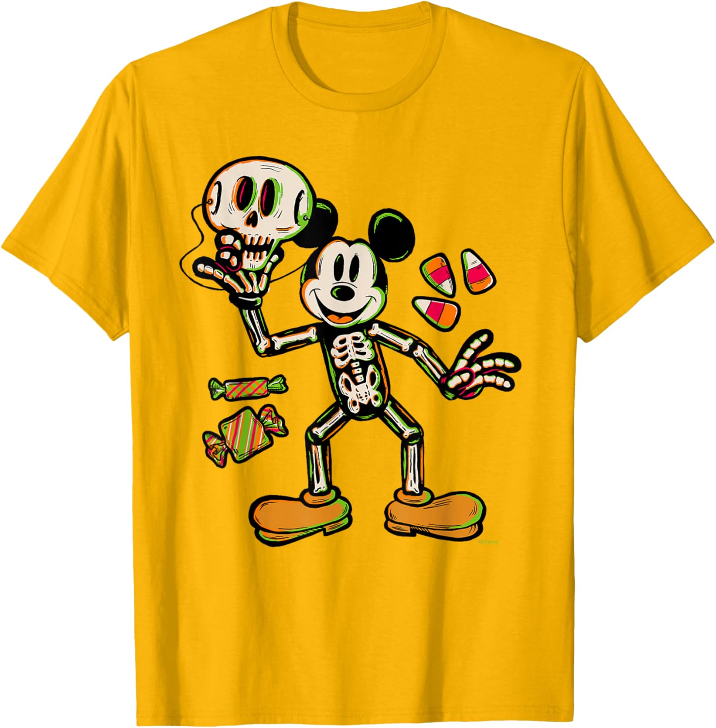 Mickey Mouse Halloween Trick or Treat Skeleton Costume T-Shirt for Kids - 10