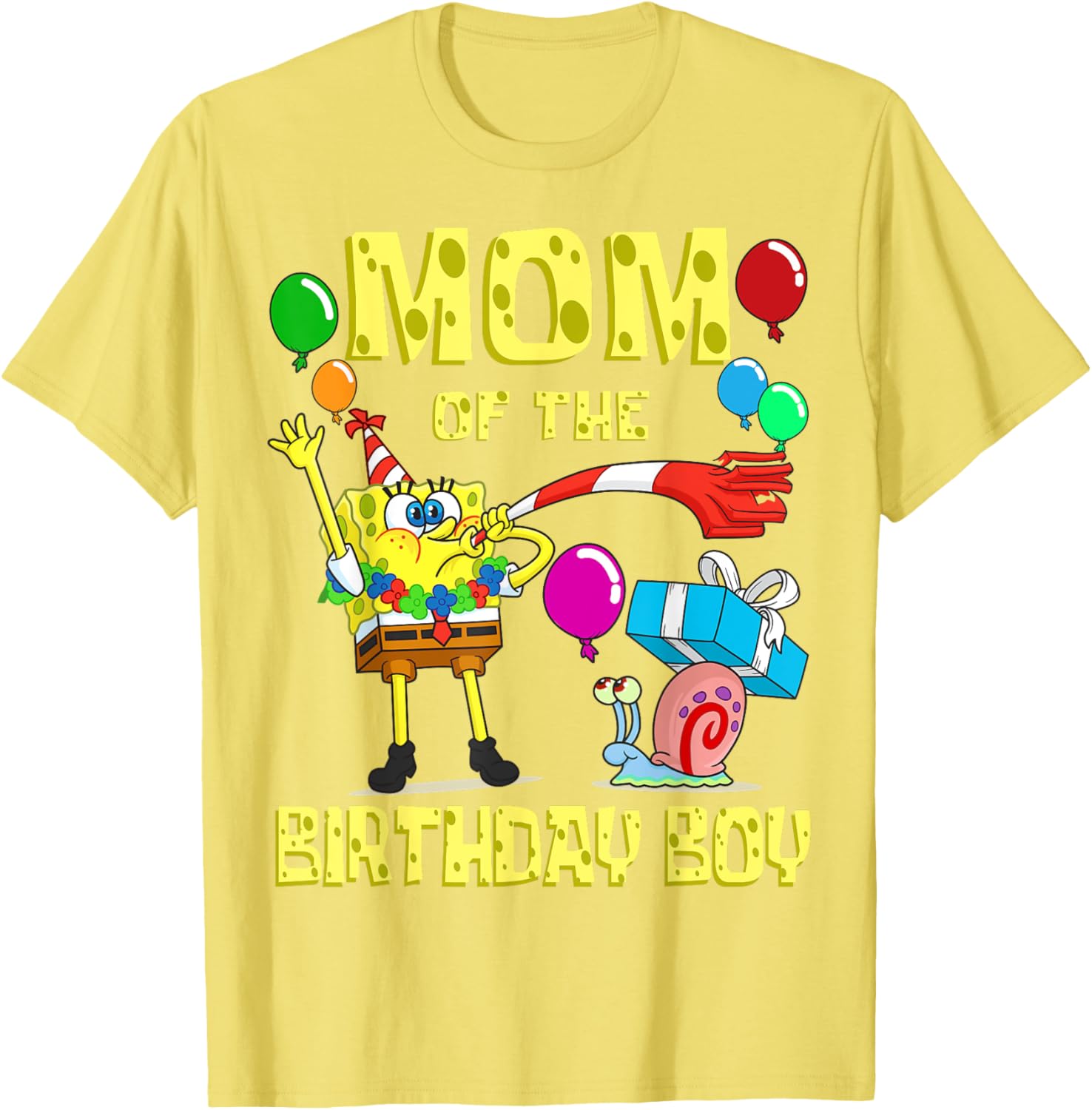 SpongeBob Mommy of the Birthday Boy Party T-Shirt for Fun Celebrations - 11