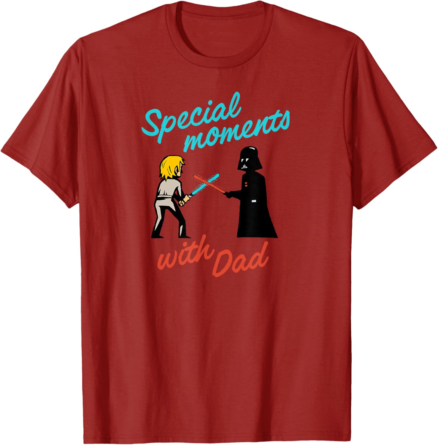 Star Wars Dad and Son Moments T-Shirt Darth Vader Luke Grey Small - 5