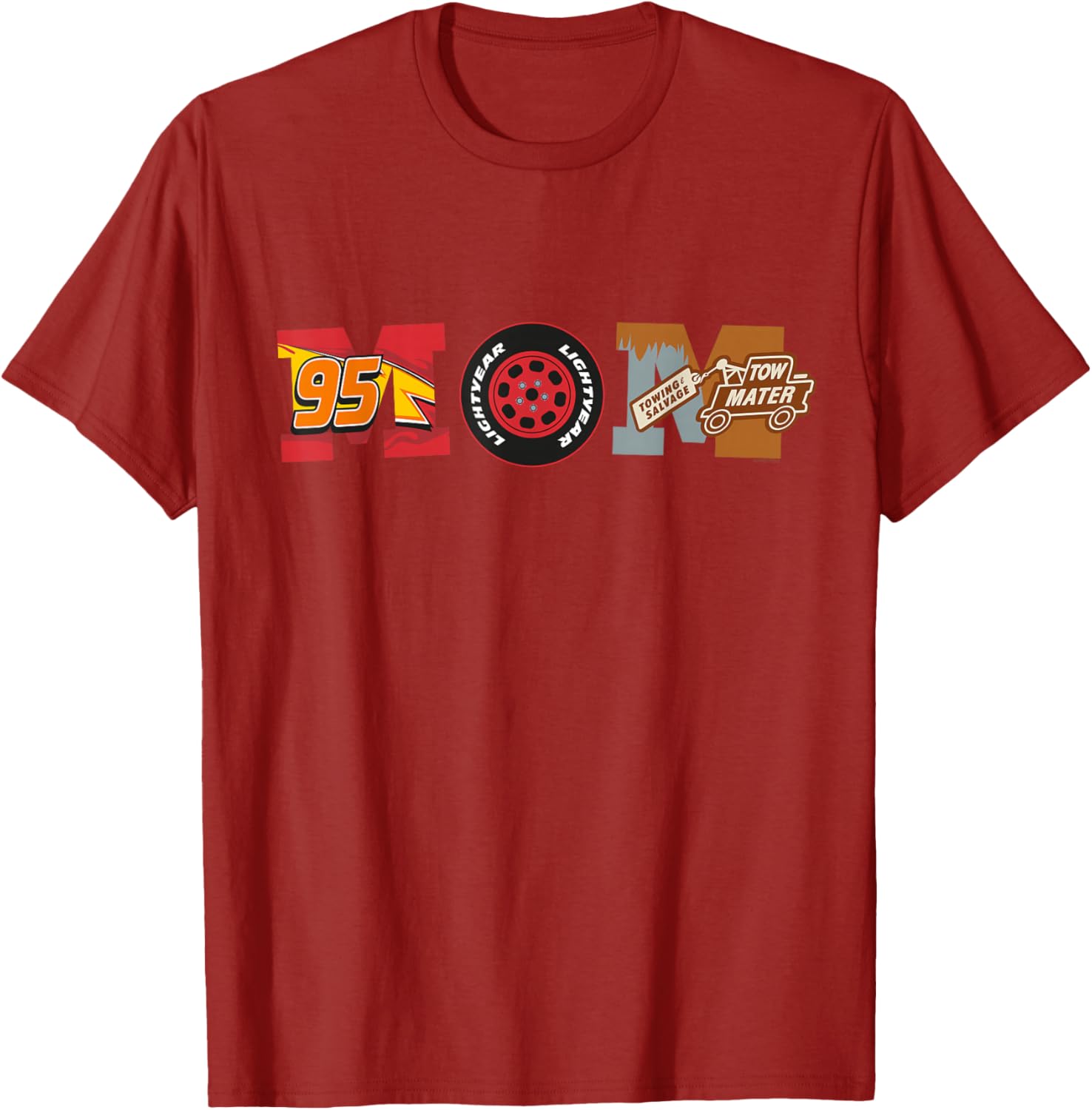 Disney Pixar Cars Mom T-Shirt Perfect for Mother's Day Birthday Gifts - 9