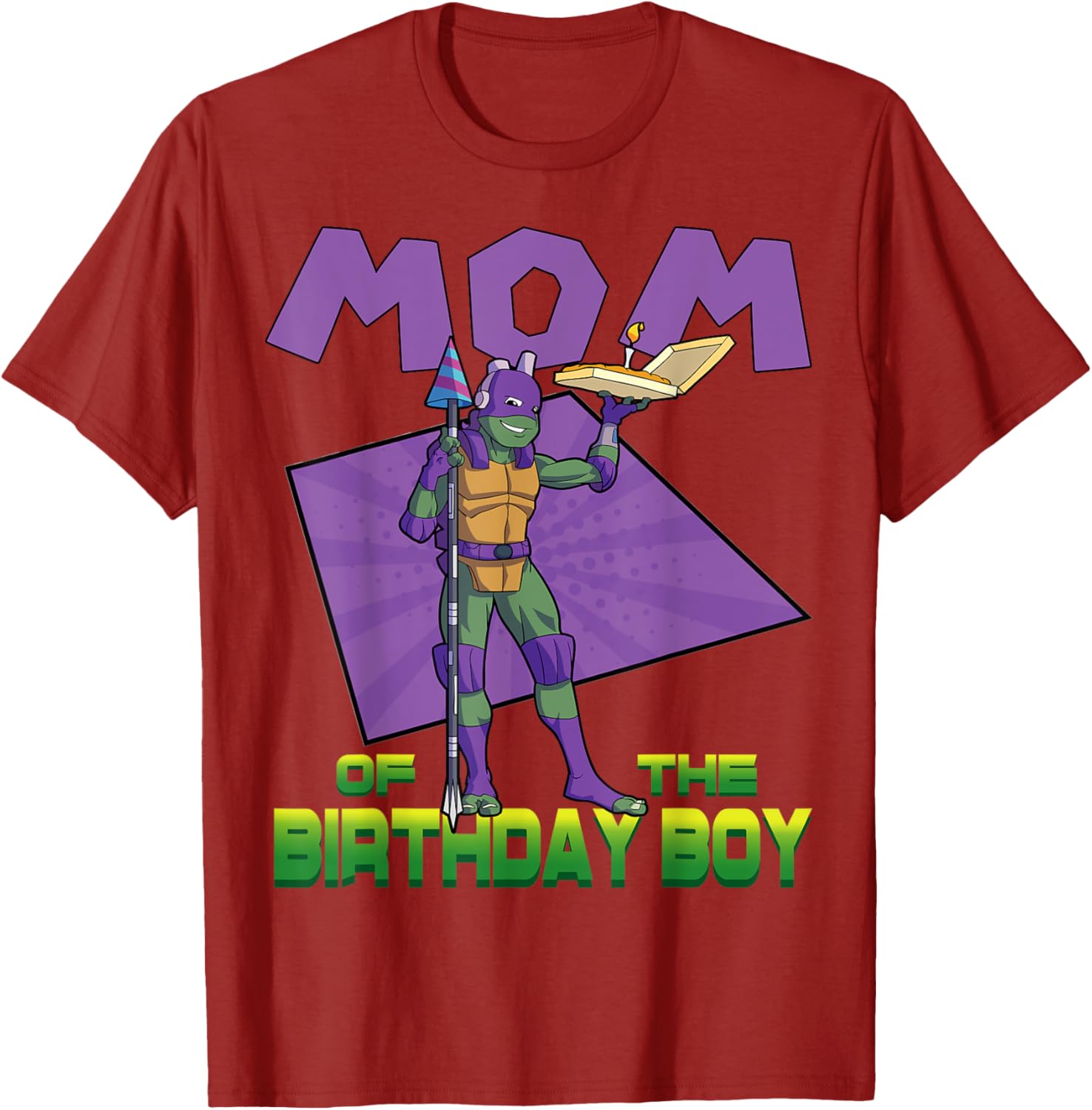 Donnie Mommy of the Birthday Boy Pizza Party T-Shirt for TMNT Fans - 10