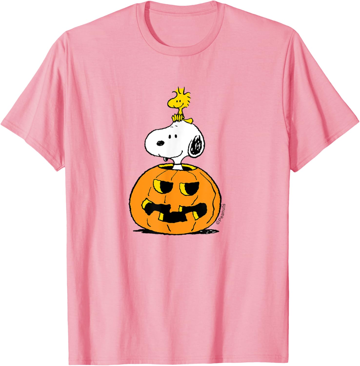 Cute Peanuts Halloween Snoopy Woodstock Pumpkin T-Shirt for Fun Celebrations - 2