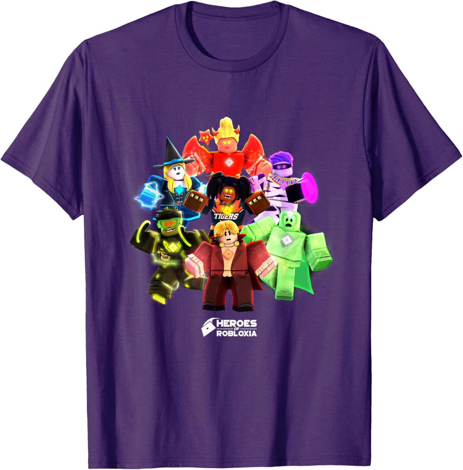 Roblox Halloween Heroes Black T-Shirt Classic Fit Short Sleeve Casual Wear - 1