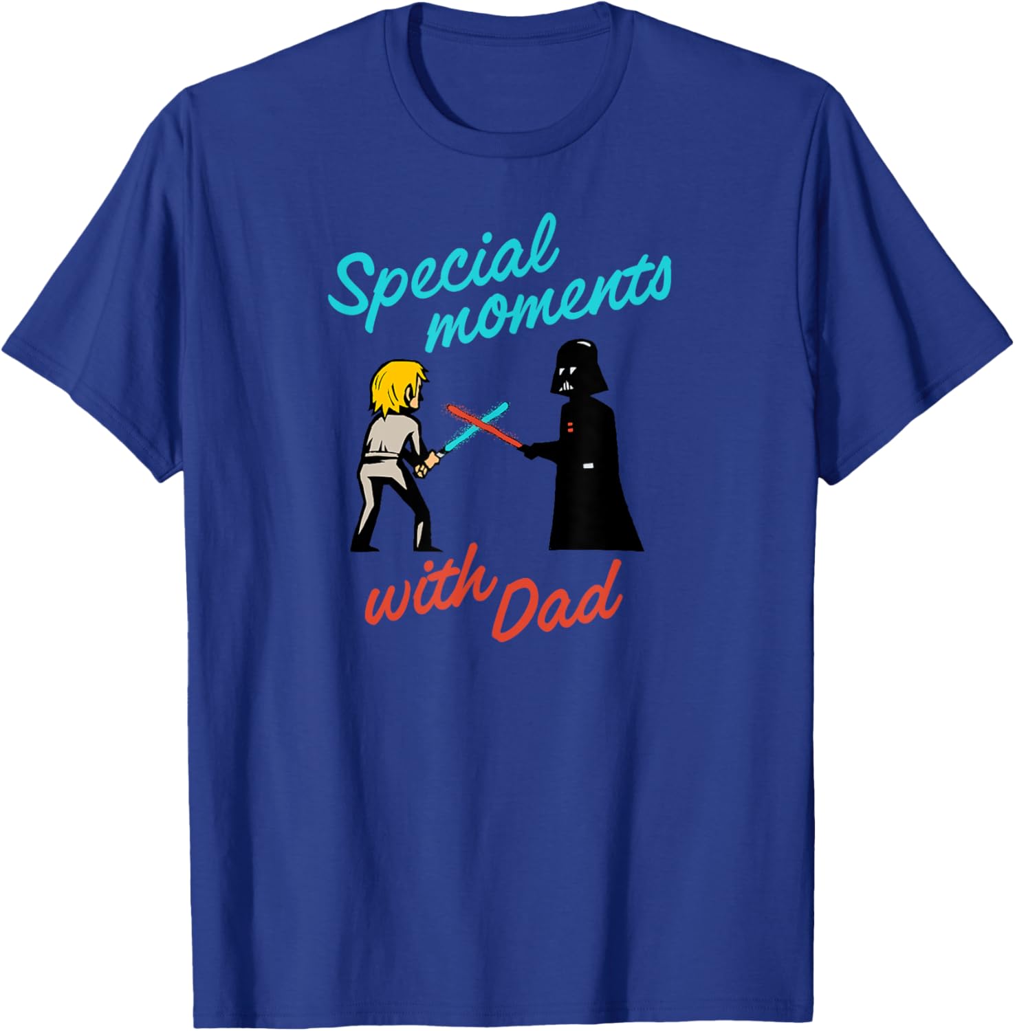 Star Wars Dad and Son Moments T-Shirt Darth Vader Luke Grey Small - 2