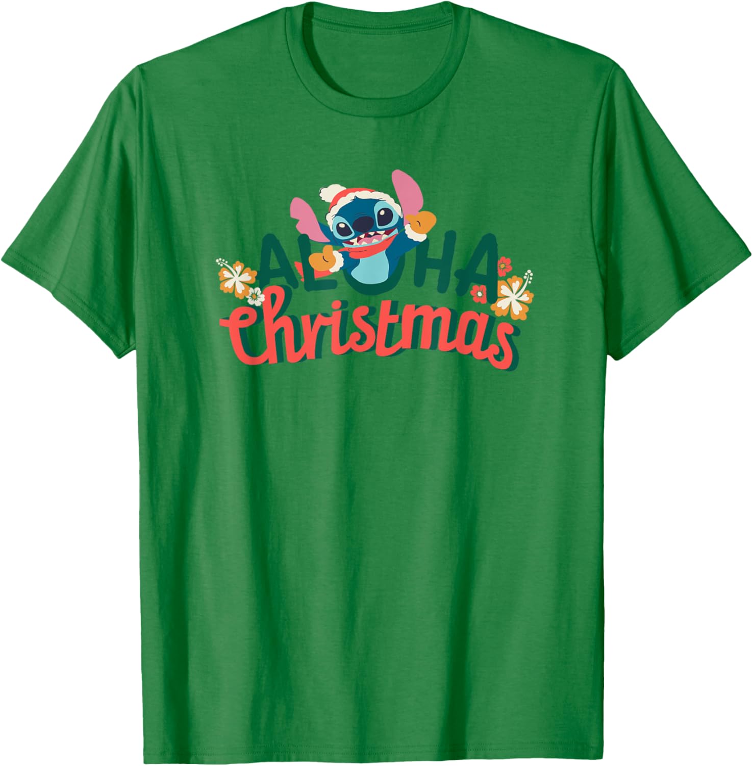 Amazon Essentials Men's Aloha Christmas T-Shirt Black Graphic Print Small - 3