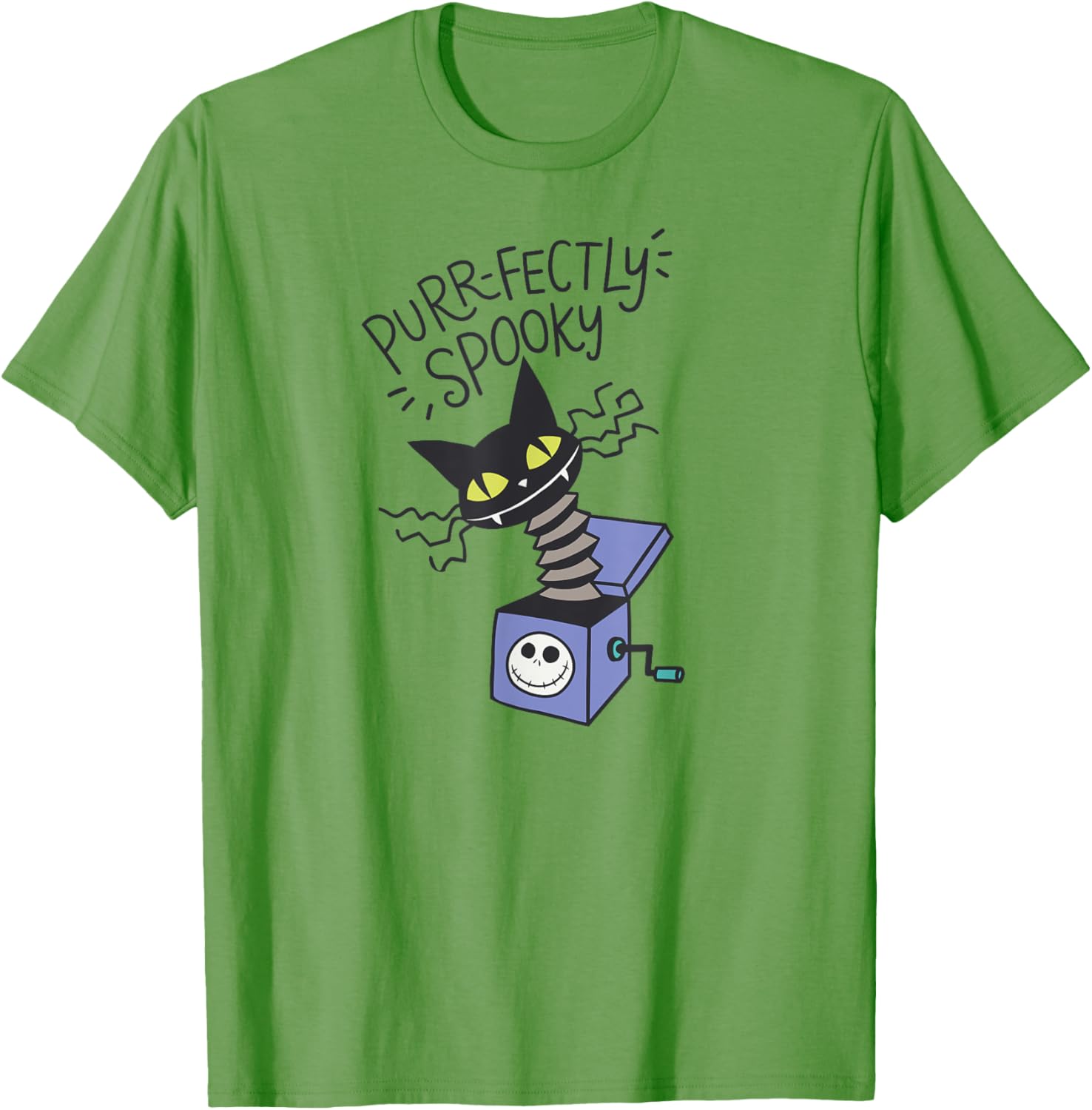 Spooky Cat in Box T-Shirt for Men - Nightmare Before Christmas Graphic - 5