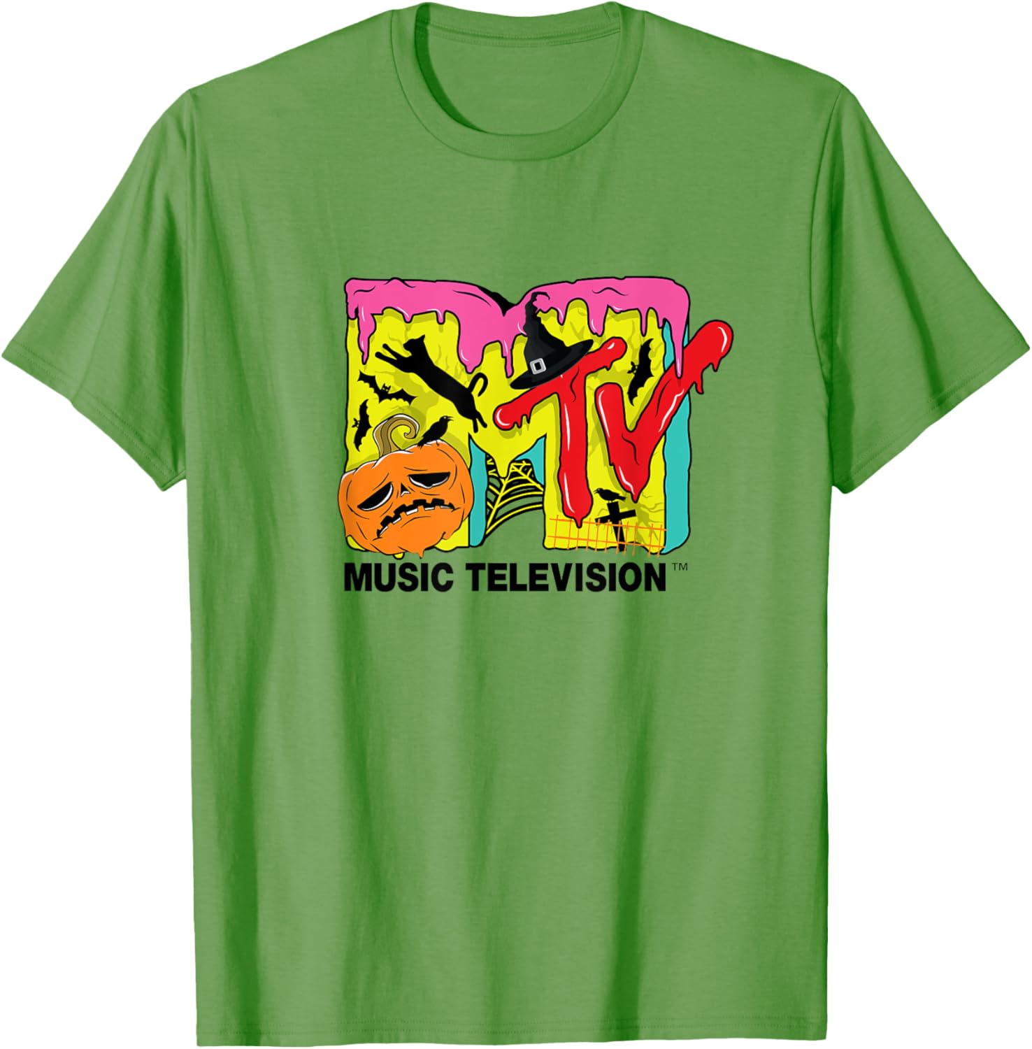 Mademark x MTV Halloween T-Shirt with Pumpkin and Cats Design - 8