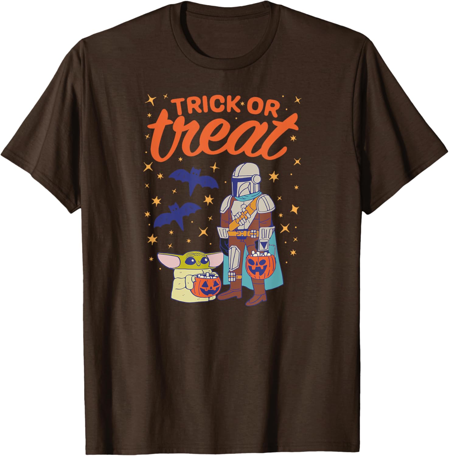 Mandalorian Grogu Halloween T-Shirt for Men, Black Graphic Print, Small - 3
