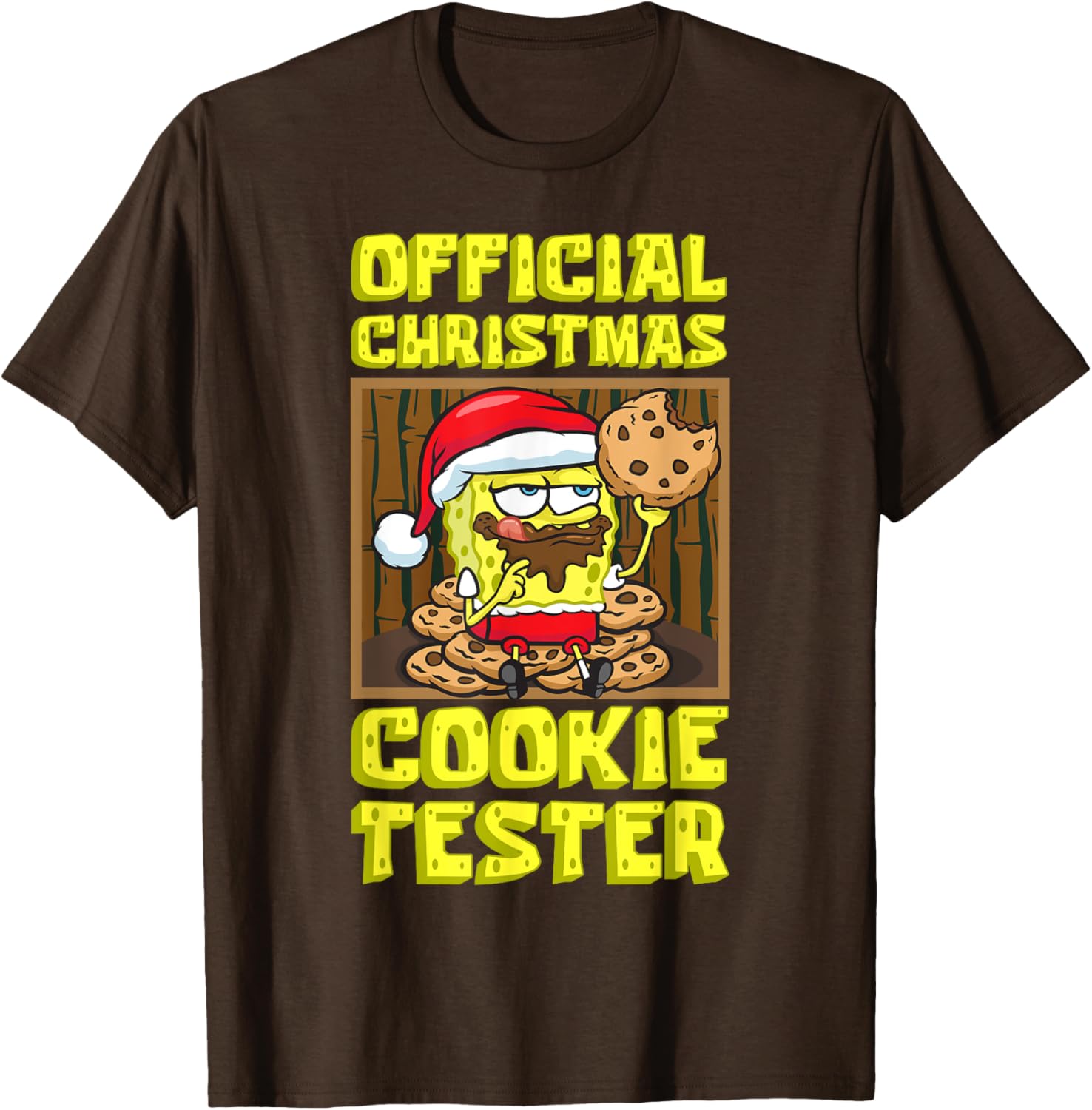 Mademark SpongeBob Christmas Funny Cookie Tester T-Shirt for Kids & Adults - 1