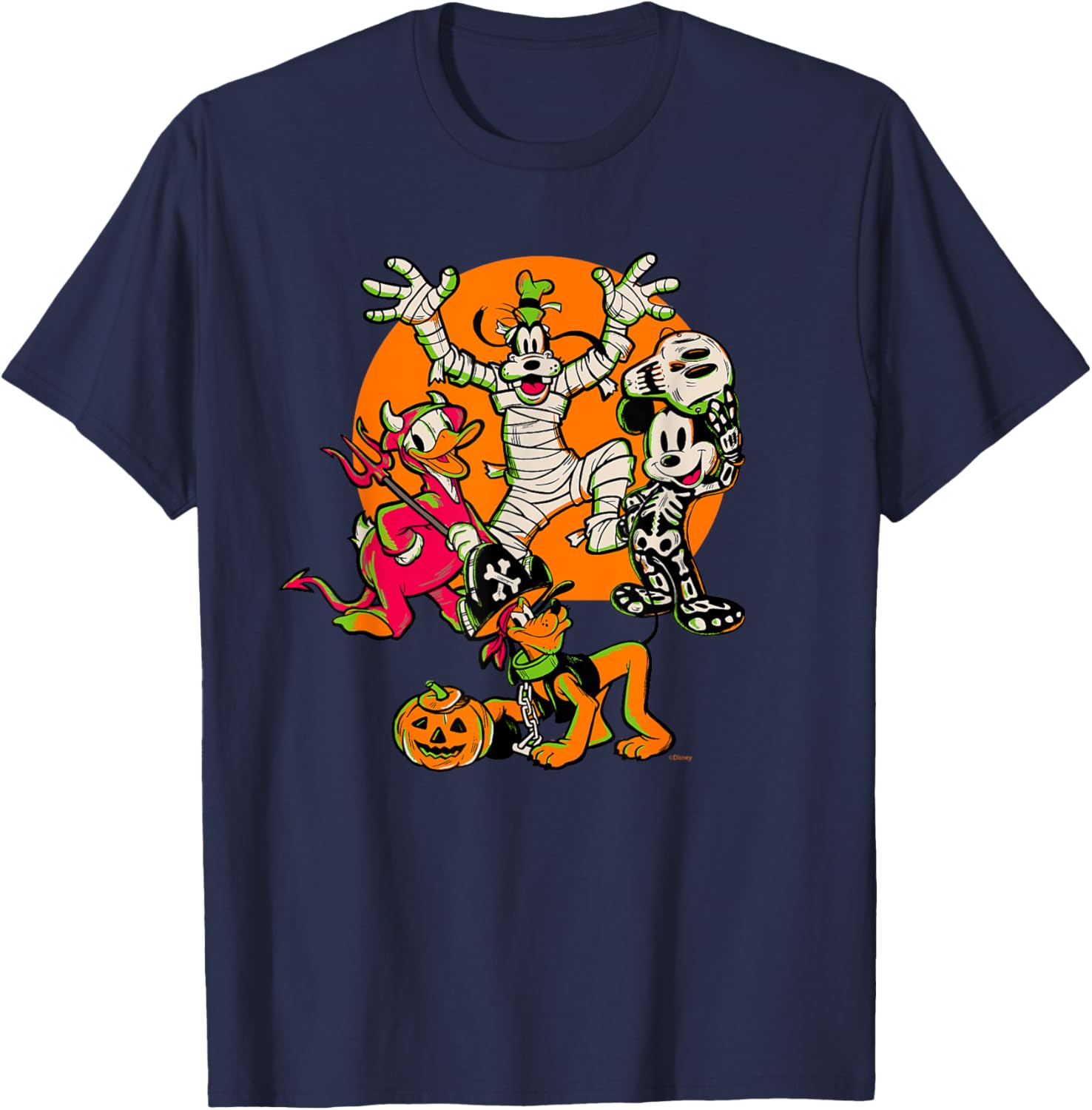 Disney 100 Mickey, Donald, Goofy & Pluto Halloween Costume T-Shirt - 5
