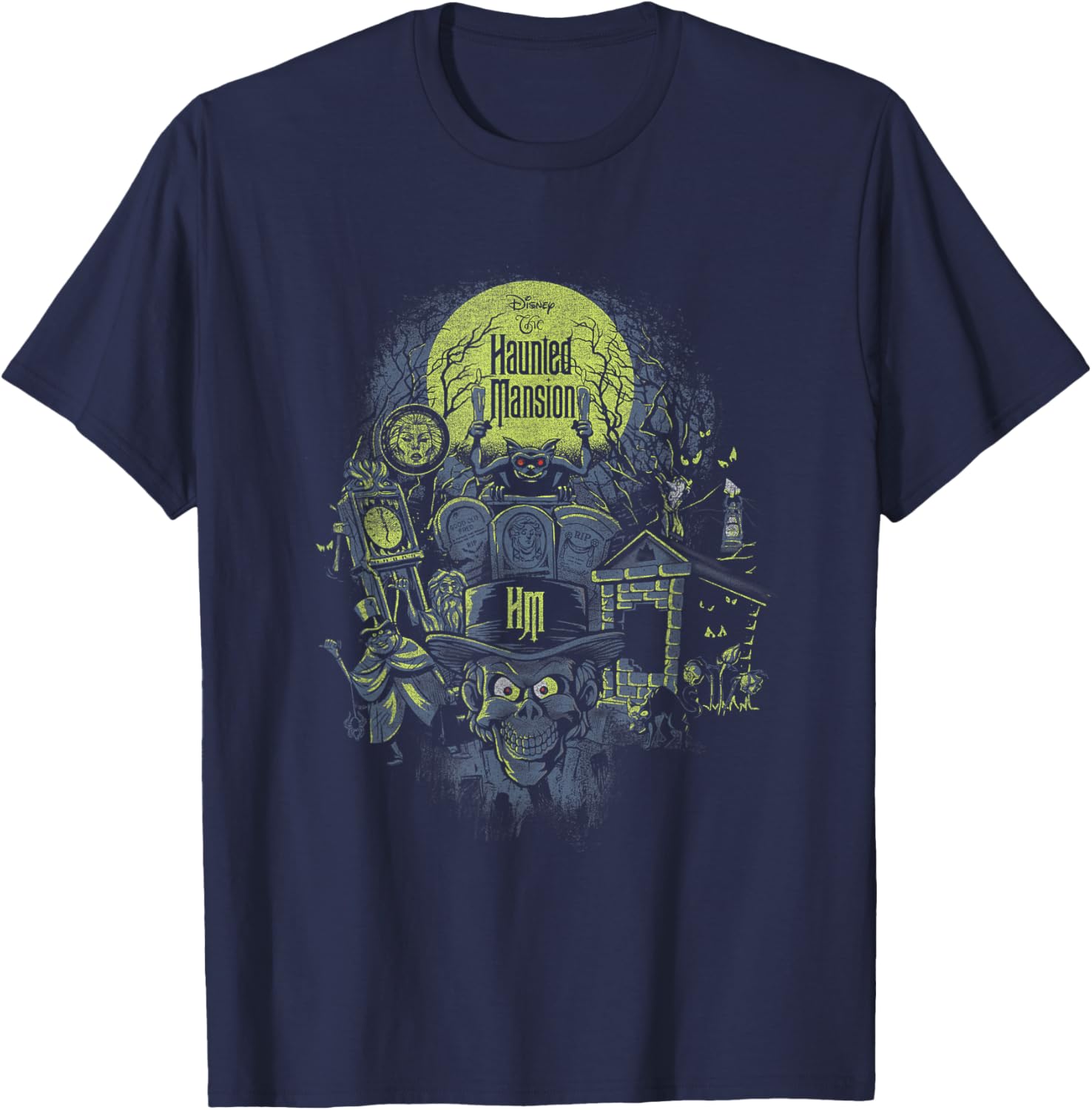Haunted Mansion Retro Poster T-Shirt for Halloween Lovers and Fans - 2