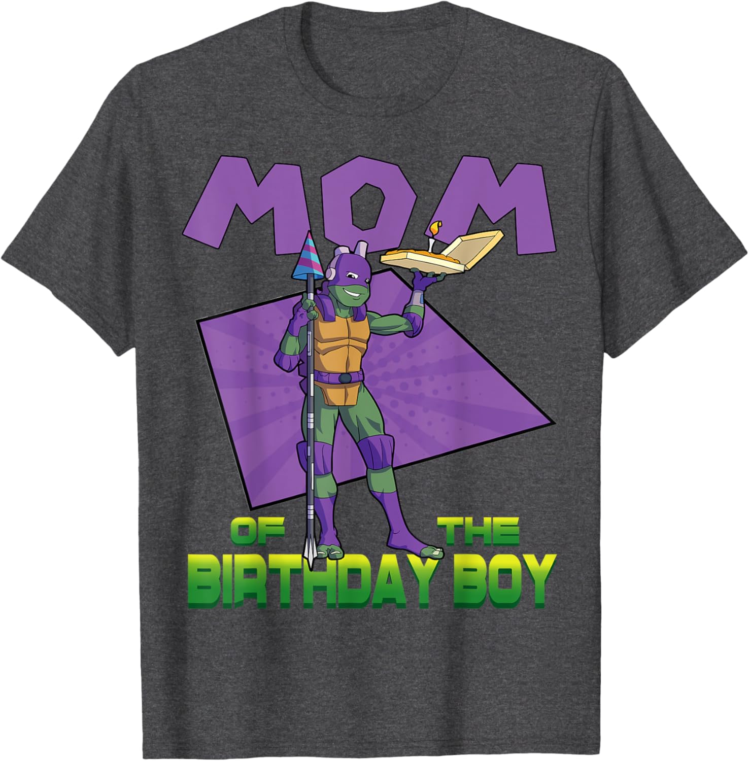 Donnie Mommy of the Birthday Boy Pizza Party T-Shirt for TMNT Fans - 1