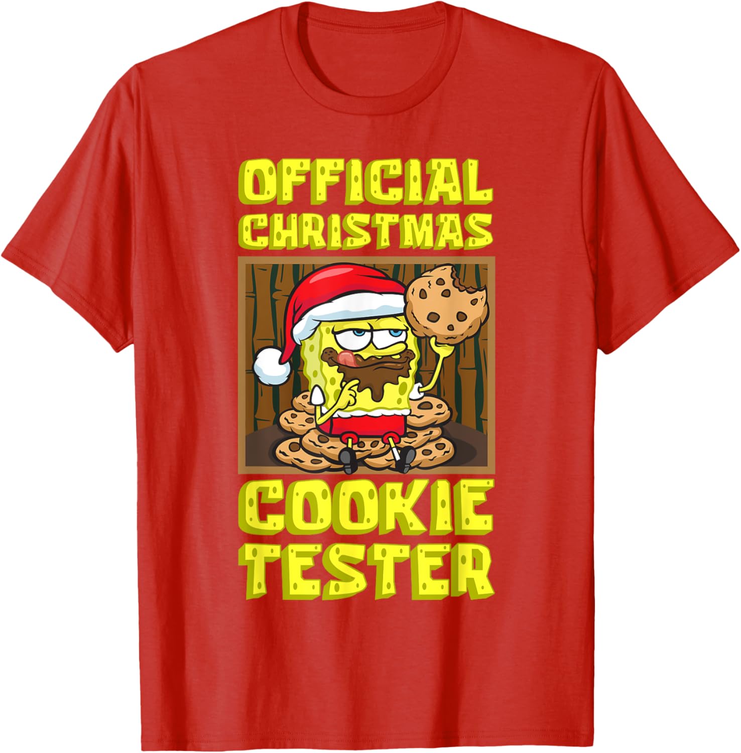 Mademark SpongeBob Christmas Funny Cookie Tester T-Shirt for Kids & Adults - 10