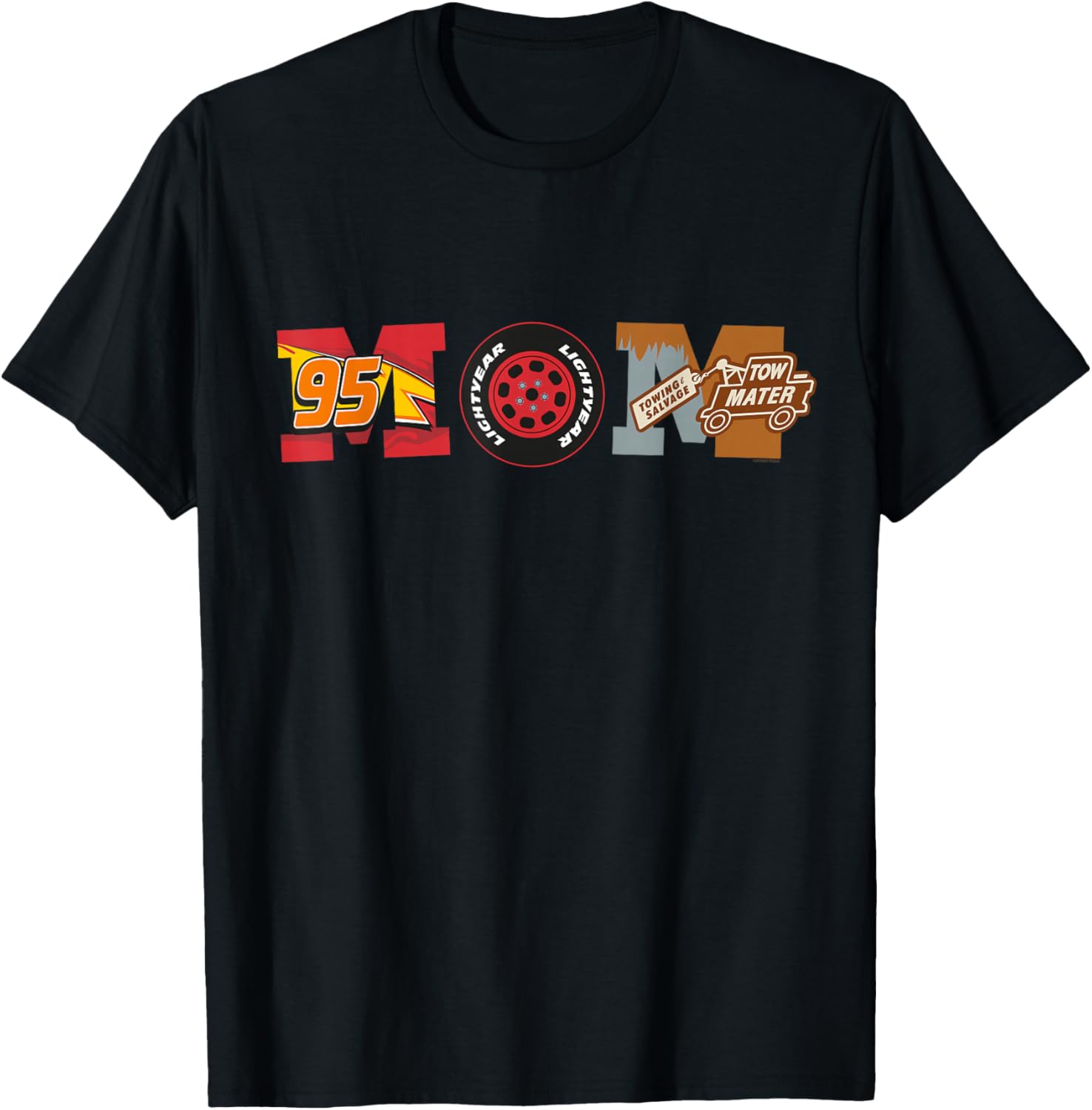 Disney Pixar Cars Mom T-Shirt Perfect for Mother's Day Birthday Gifts - 1