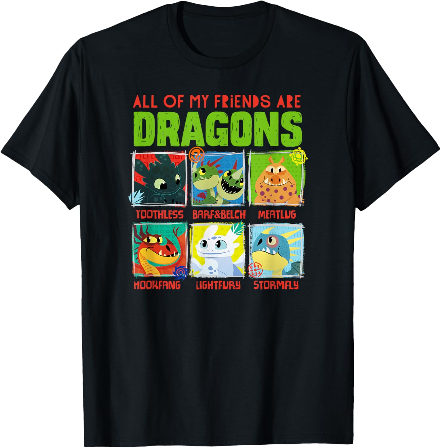 How to Train Your Dragon 3 Hidden World Dragon Friends T-Shirt for Fans - 1