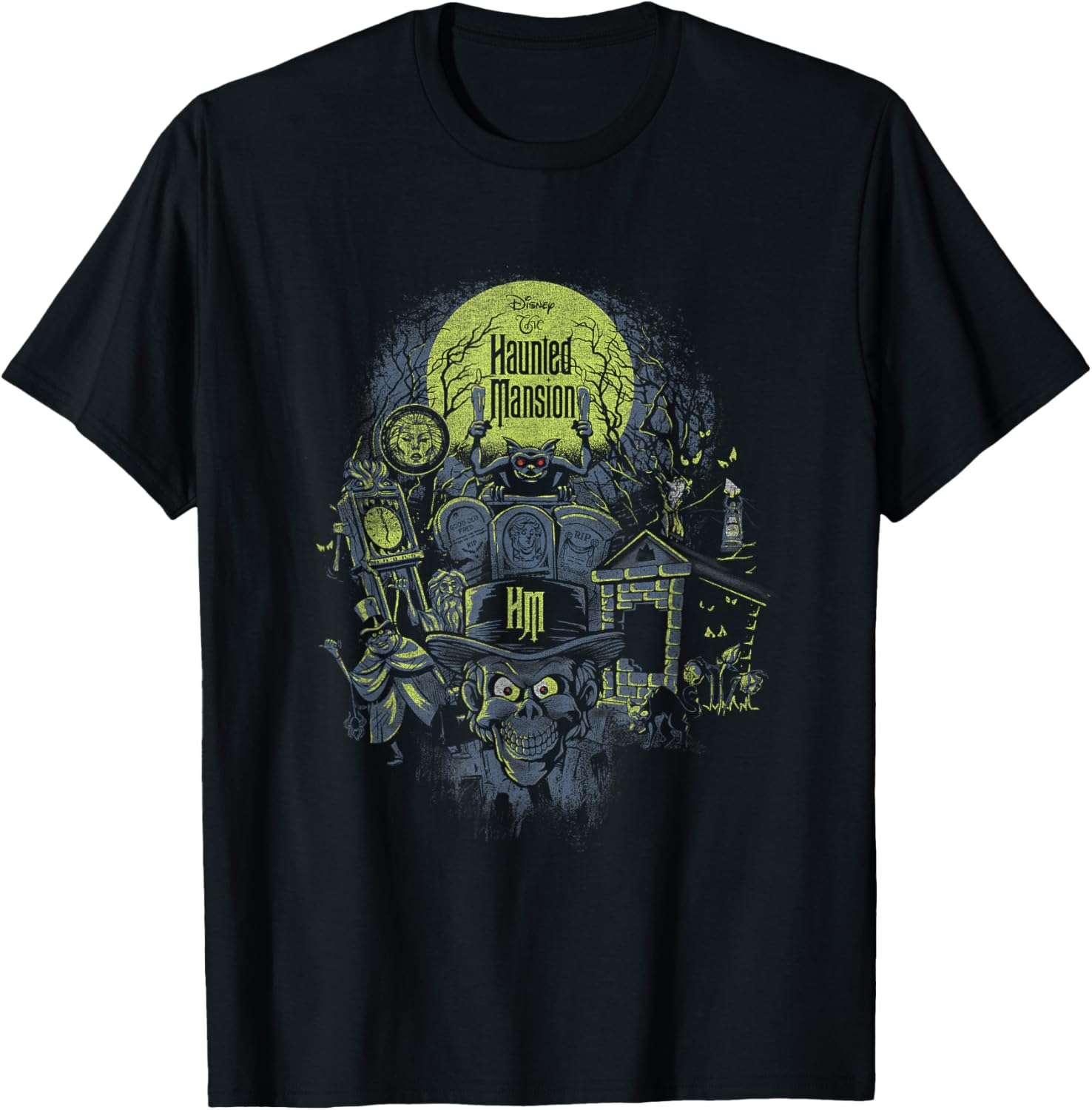 Haunted Mansion Retro Poster T-Shirt for Halloween Lovers and Fans - 1