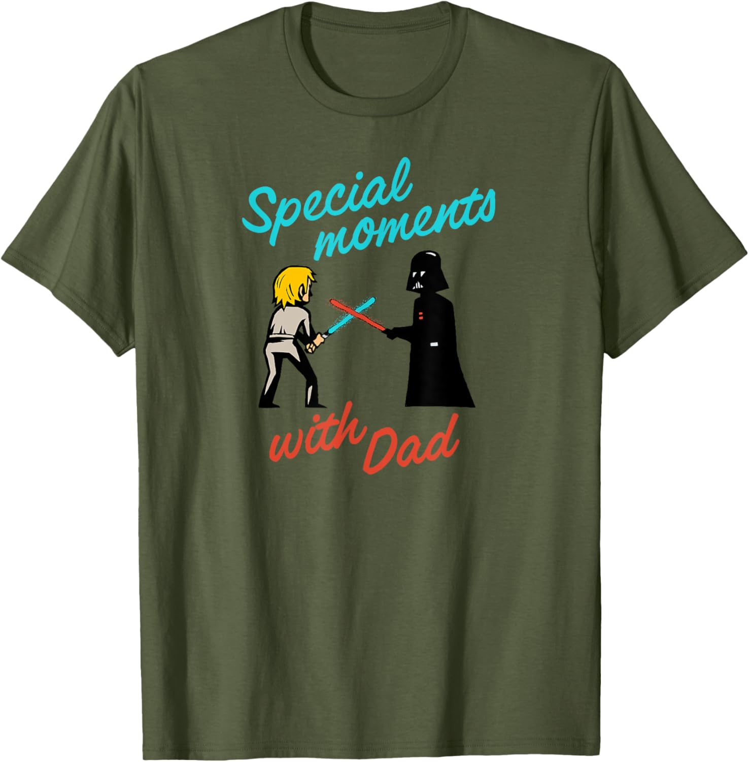 Star Wars Dad and Son Moments T-Shirt Darth Vader Luke Grey Small - 1