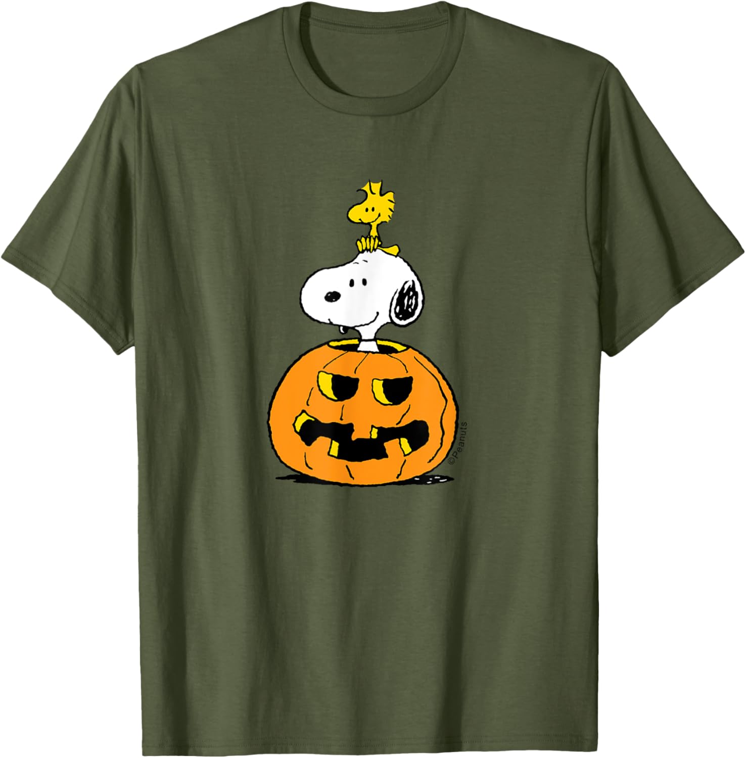 Cute Peanuts Halloween Snoopy Woodstock Pumpkin T-Shirt for Fun Celebrations - 4