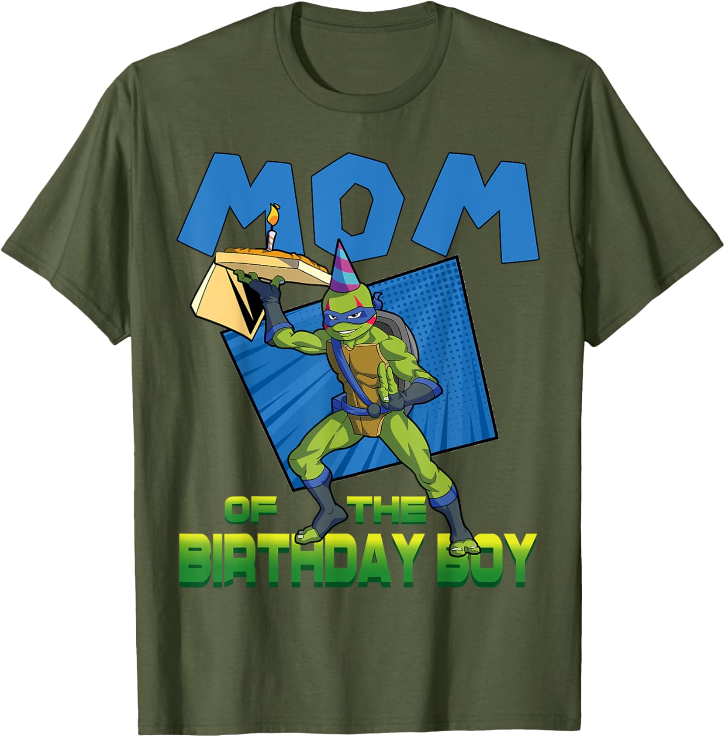 Mademark TMNT Leo Mommy of the Birthday Boy Pizza Party T-Shirt - 8